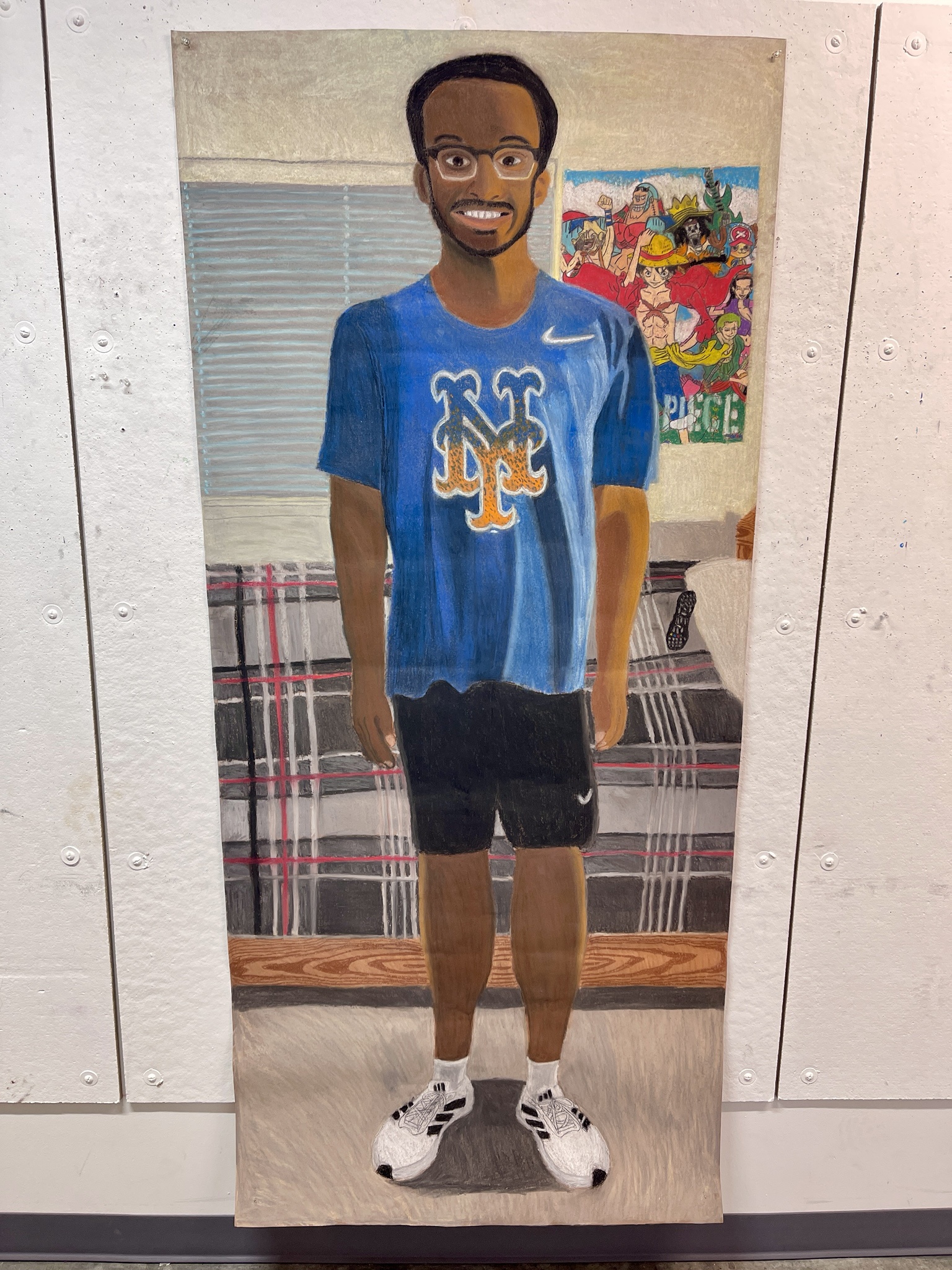 Incredible Life-Sized Self-Portrait Created with Pastels and Pencil