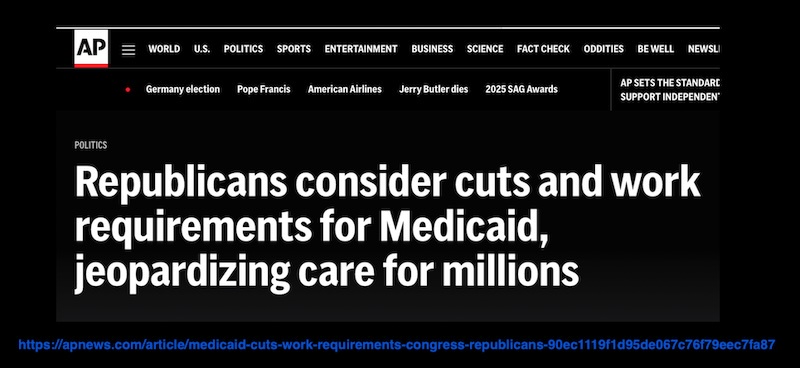 Republicans Push Hard to Slash Medicaid Benefits, Putting Millions of Americans' Care at Risk