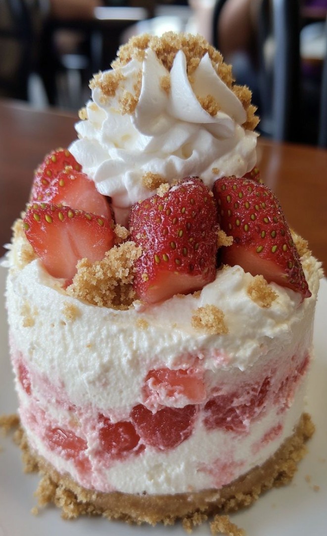 Indulge in the Delight of Strawberry Shortcake Cheesecake