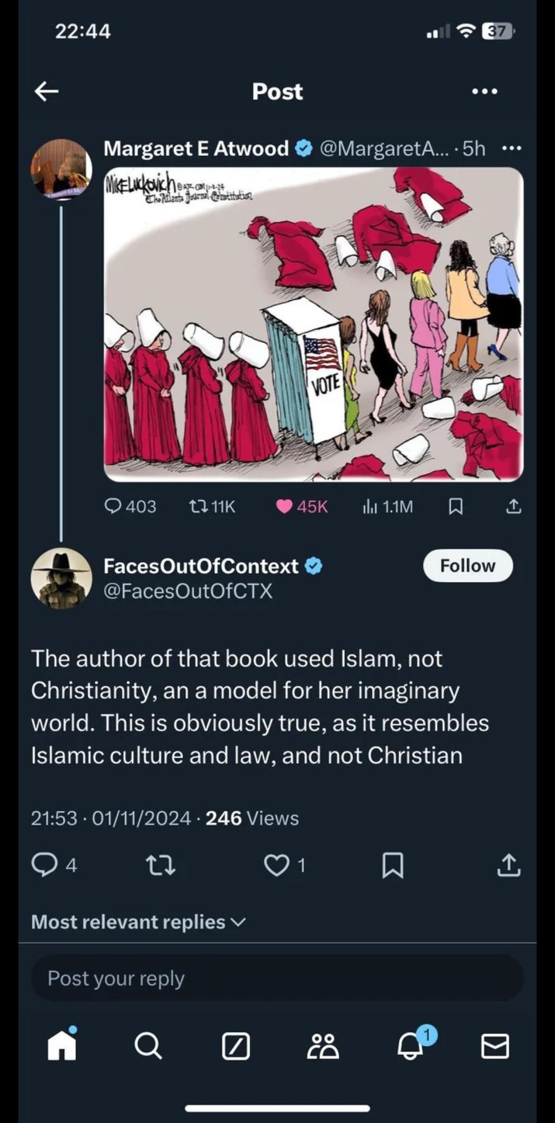 You know, you could always reach out to the author to understand her intentions. Does anyone remember her name? Anyone at all?