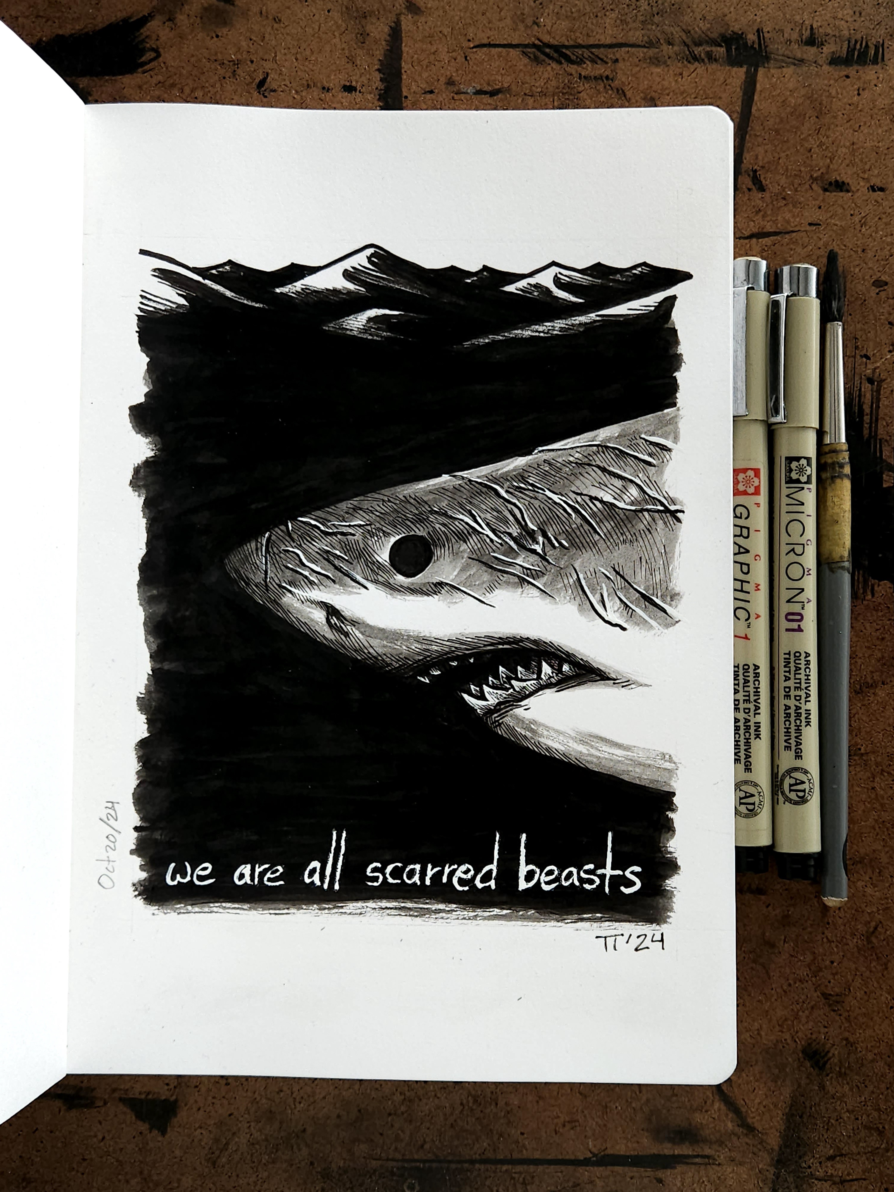 Diving into my new sketchbook adventure!