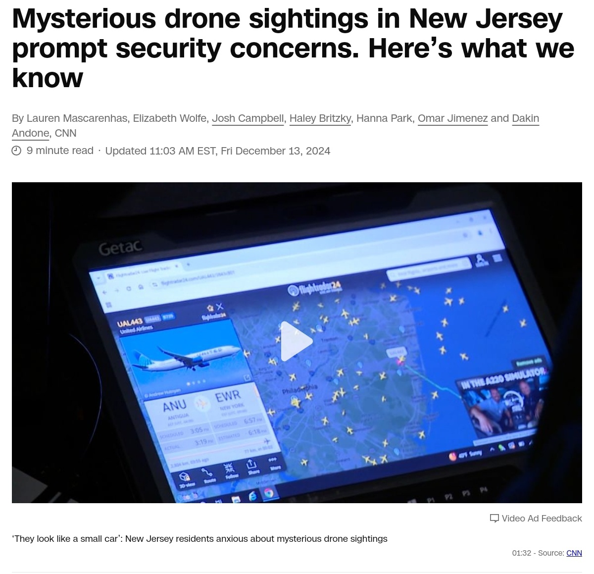 Unexplained Drone Sightings in New Jersey Raise Security Alarms: Here’s What We Know