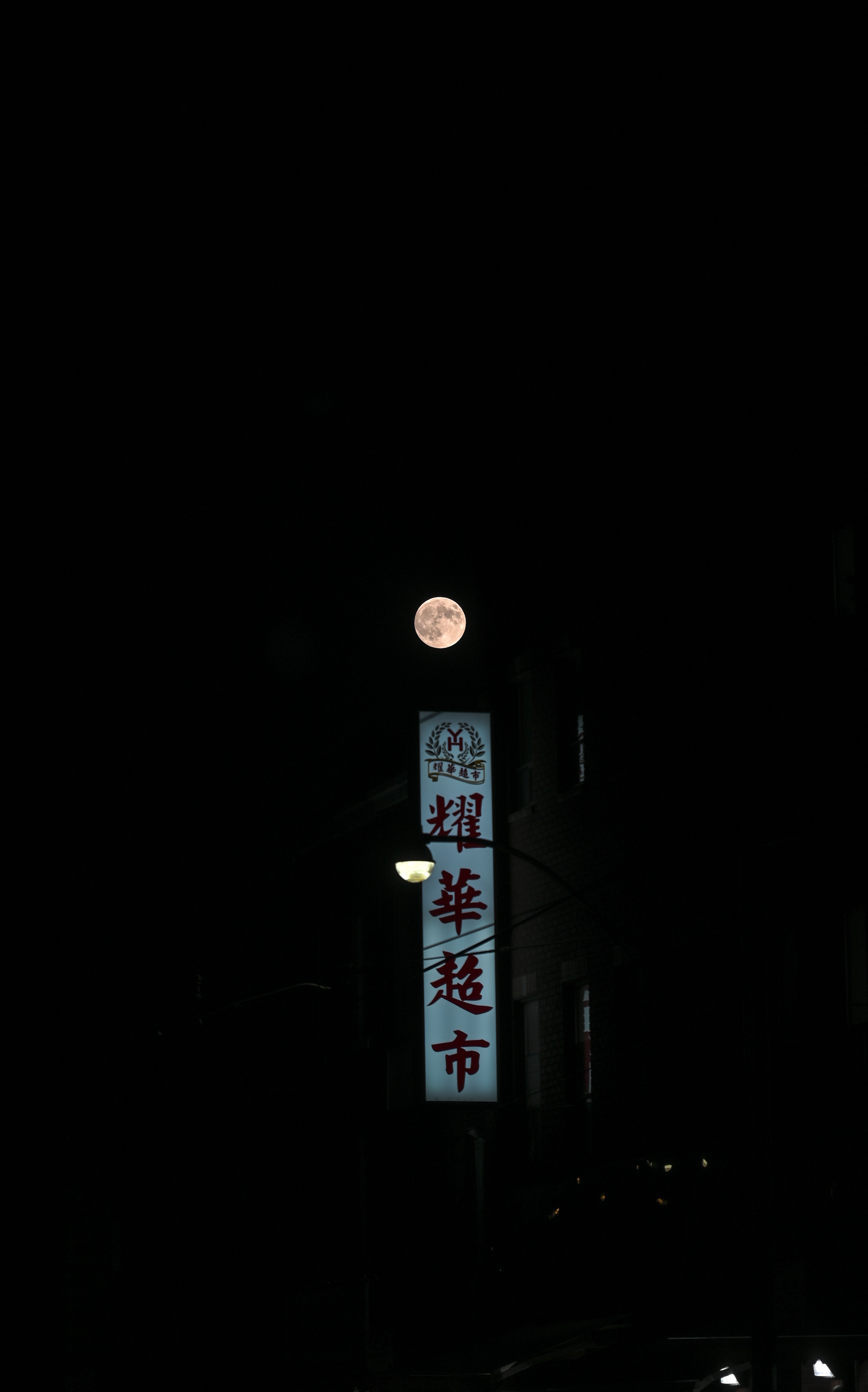 A Serene Moonlit Night Over Chinatown
