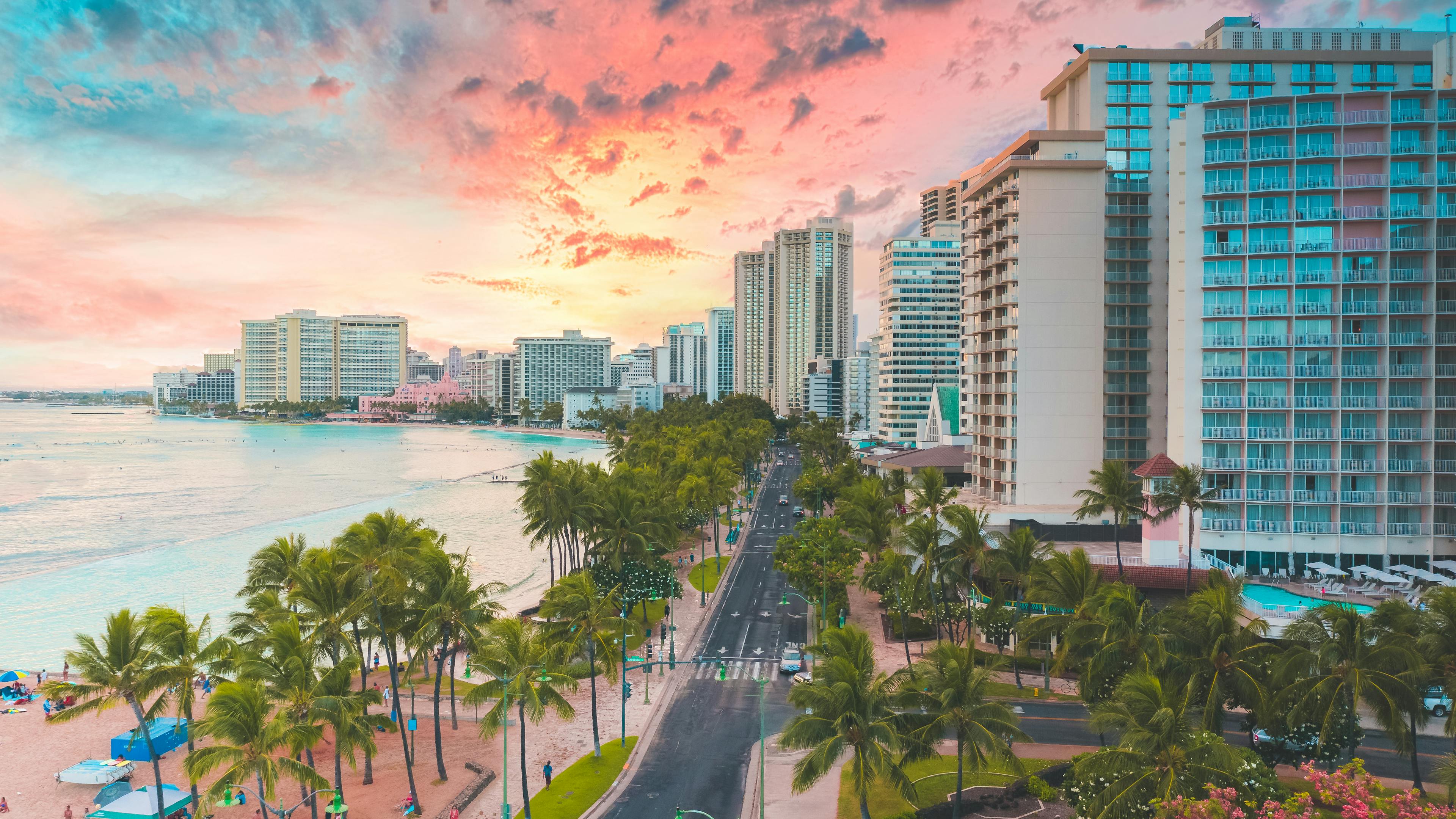 Breathtaking Sunset View at Waikiki Beach