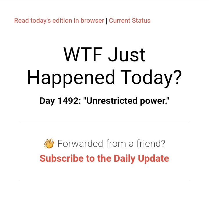 What on earth just happened today? Day 1492.