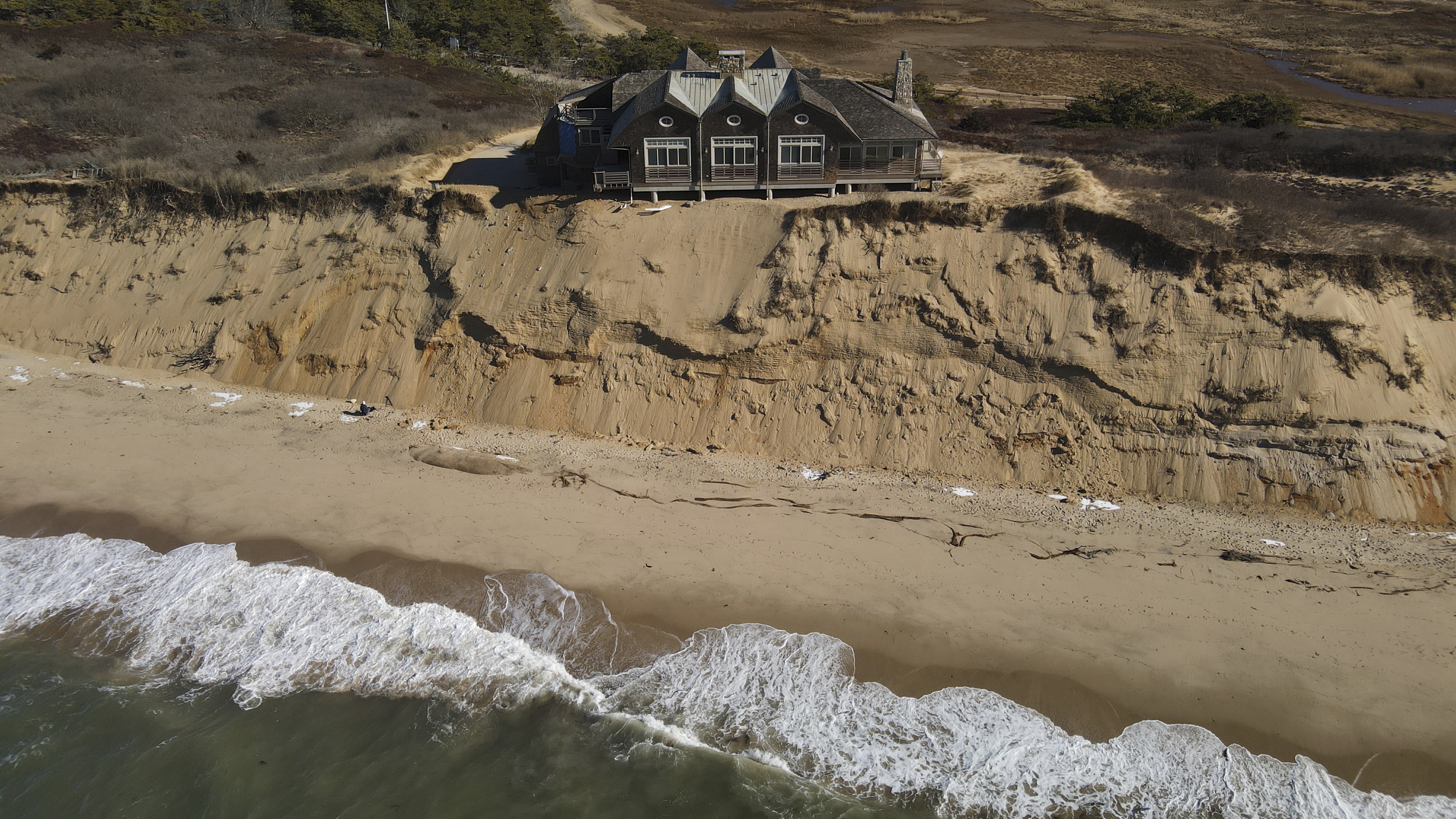 Nature's Forces Eroding a Luxury Home Overlooking Cape Cod Bay