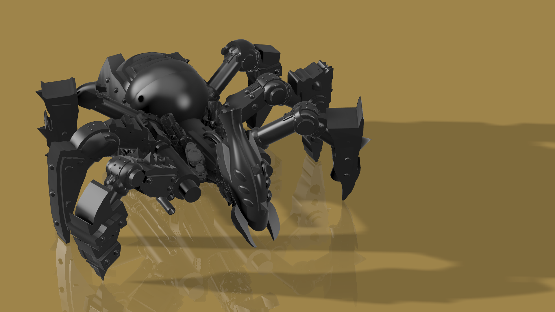Behold the looted Wraithlord from Warhammer 40k!