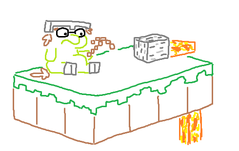 Ellie's Hilarious Reaction Just Five Seconds into Skyblock