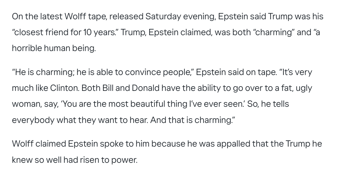 Jeffrey Epstein Opens Up About His Connection to Donald Trump