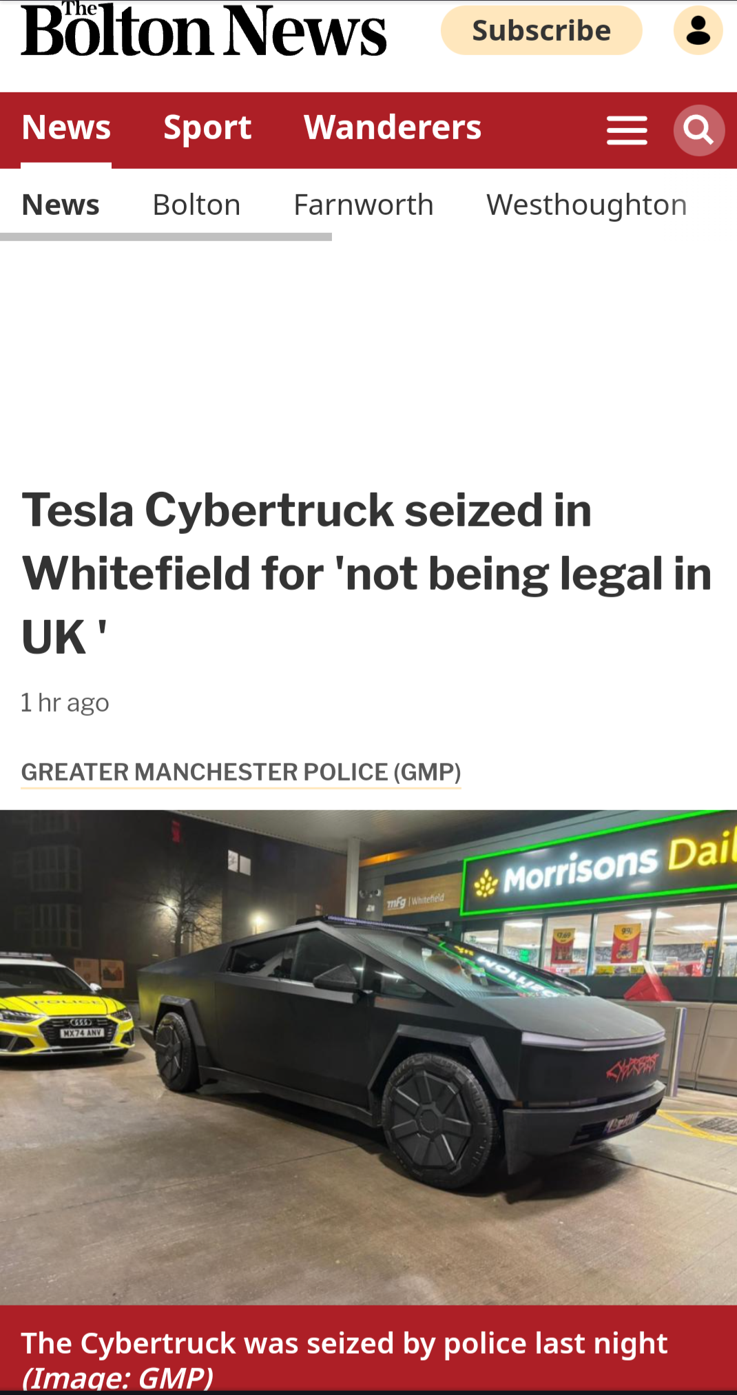 Tesla Cybertruck: Not Fit for UK Roads