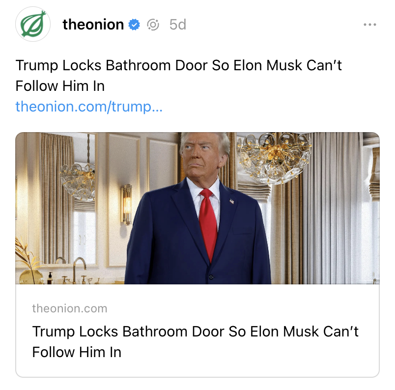 It's the Onion, but this headline feels oddly real!
