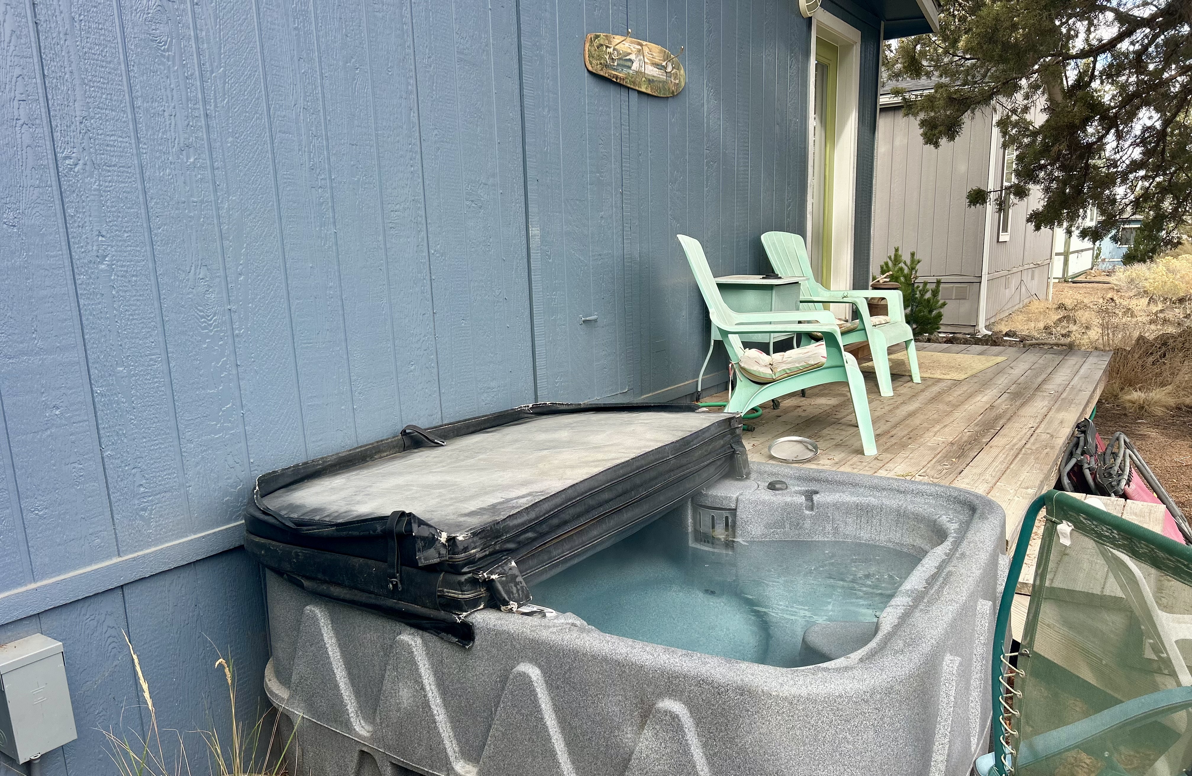 Relaxing in an Aquarest Hot Tub