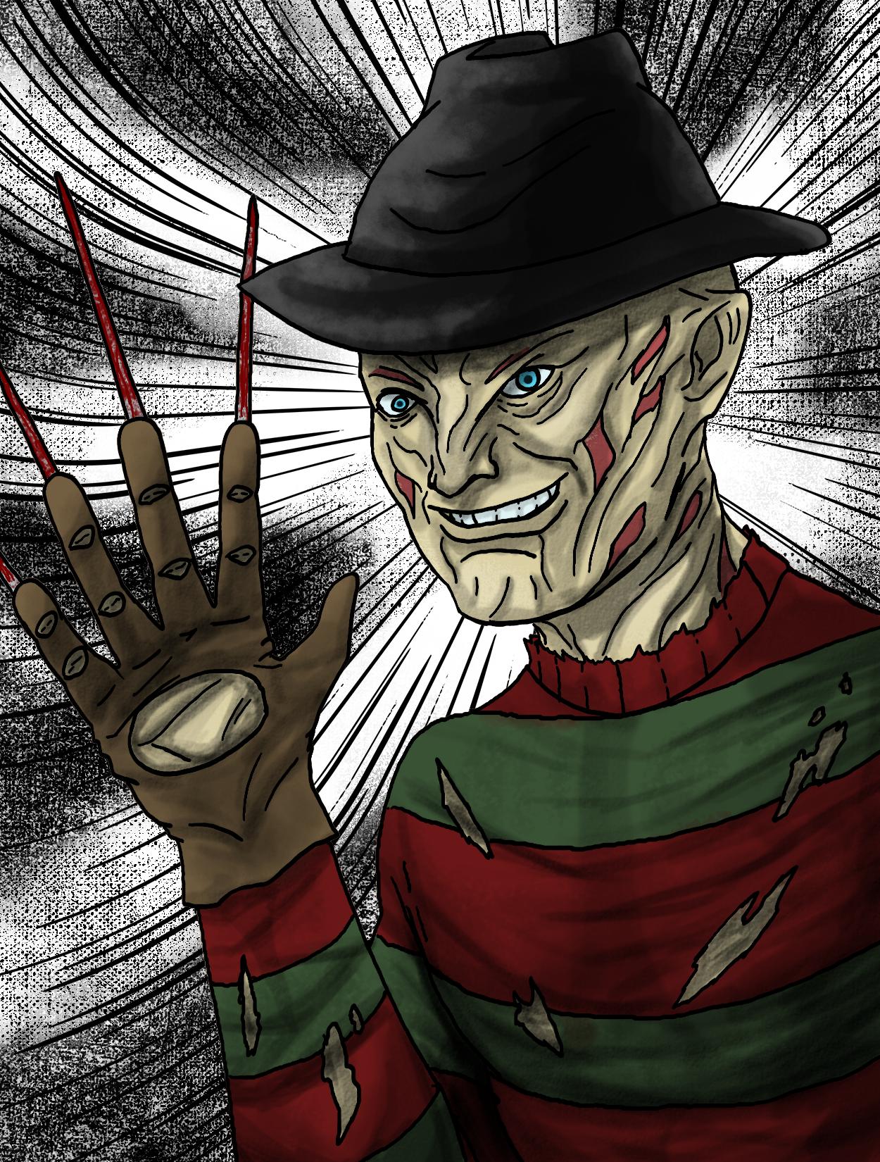 A Spooky Tribute: My Freddy Krueger Artwork
