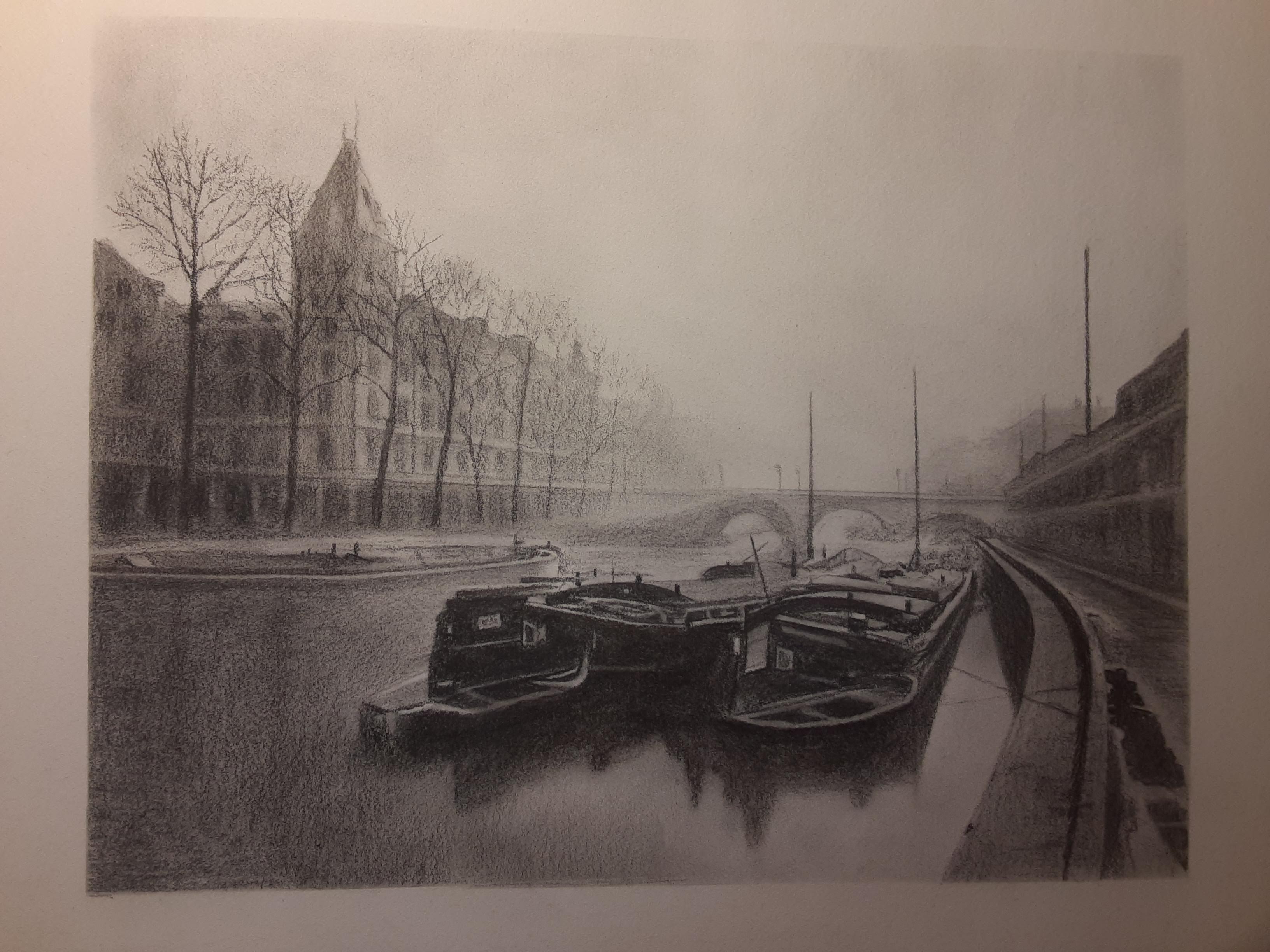 Charcoal Artistry Inspired by River Boats