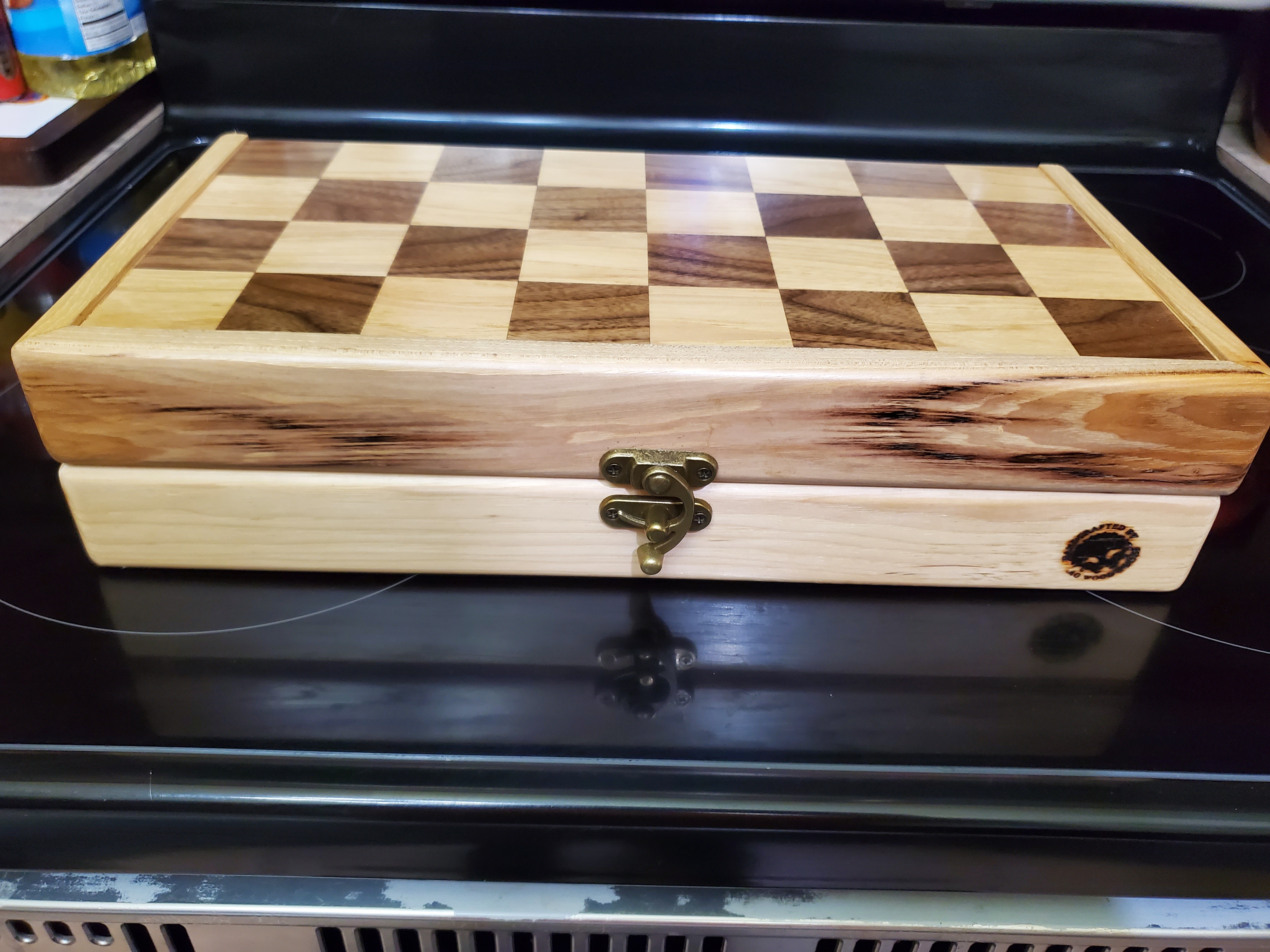 Crafted a New Chessboard: Walnut and Hickory Elegance