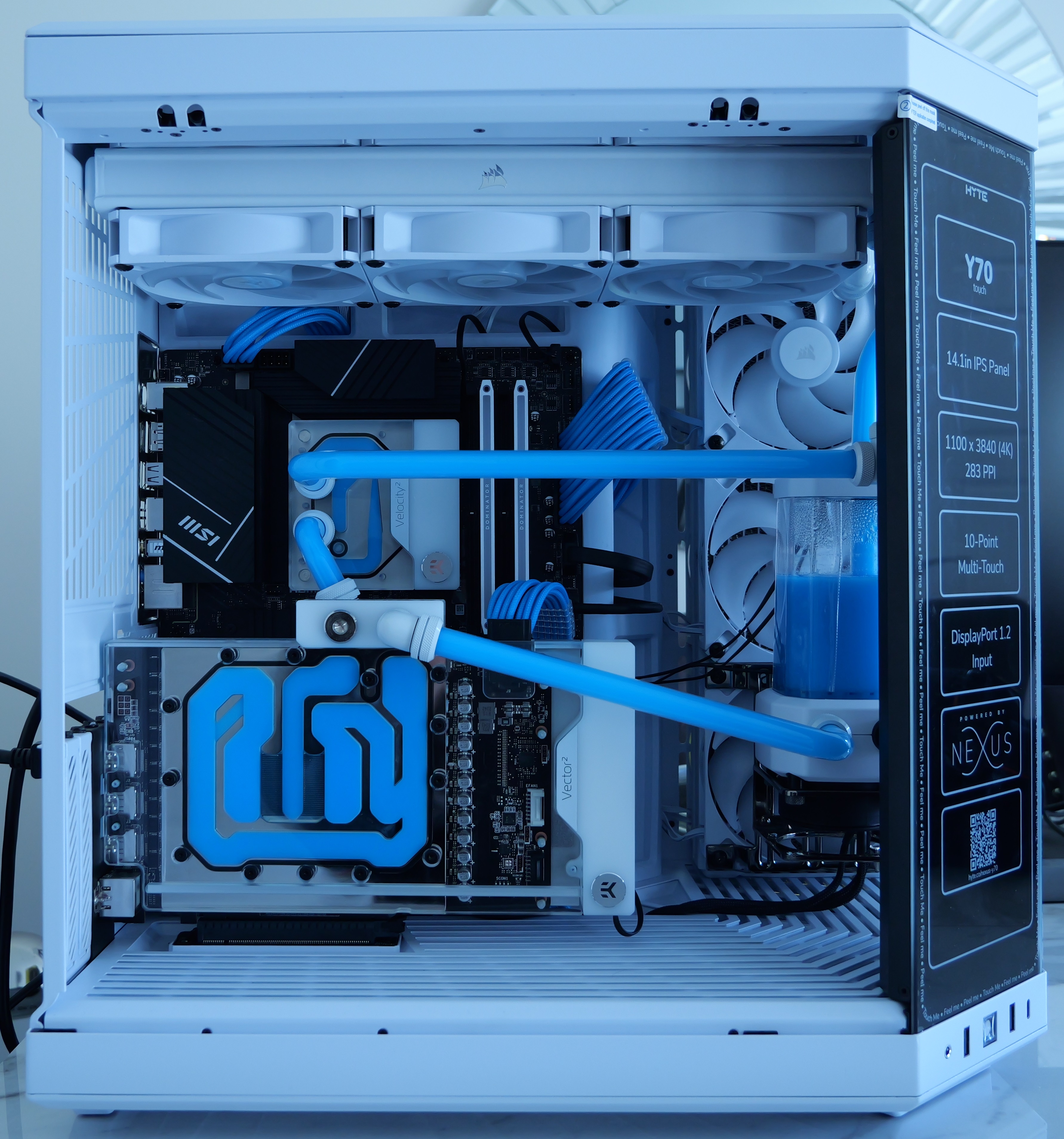 Check out my custom gaming PC: Hyte Y70 Touch in Snow White!