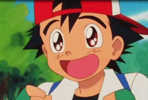 Ash's reaction: pure joy!