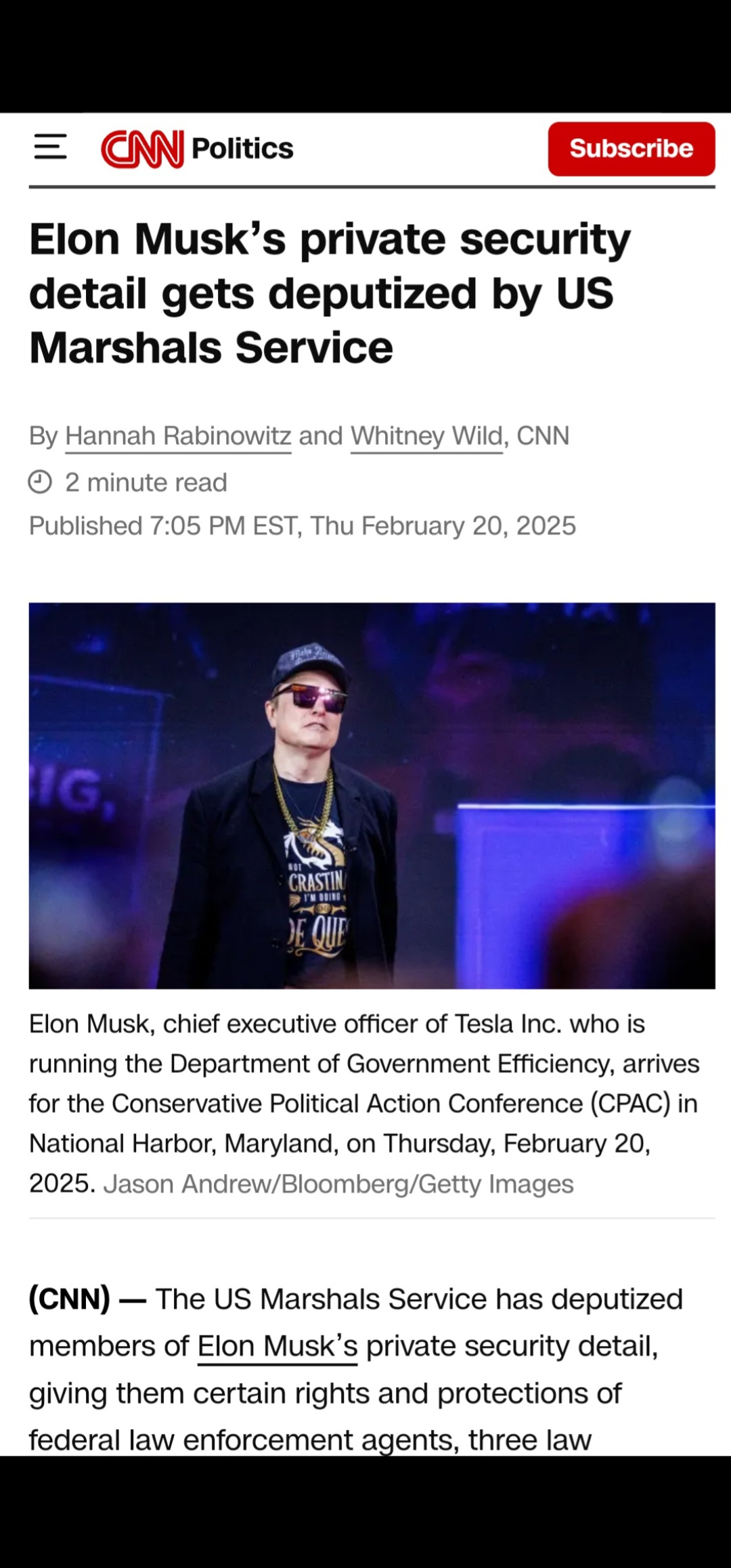 Elon Musk's Security Team Receives Official US Marshals Authority