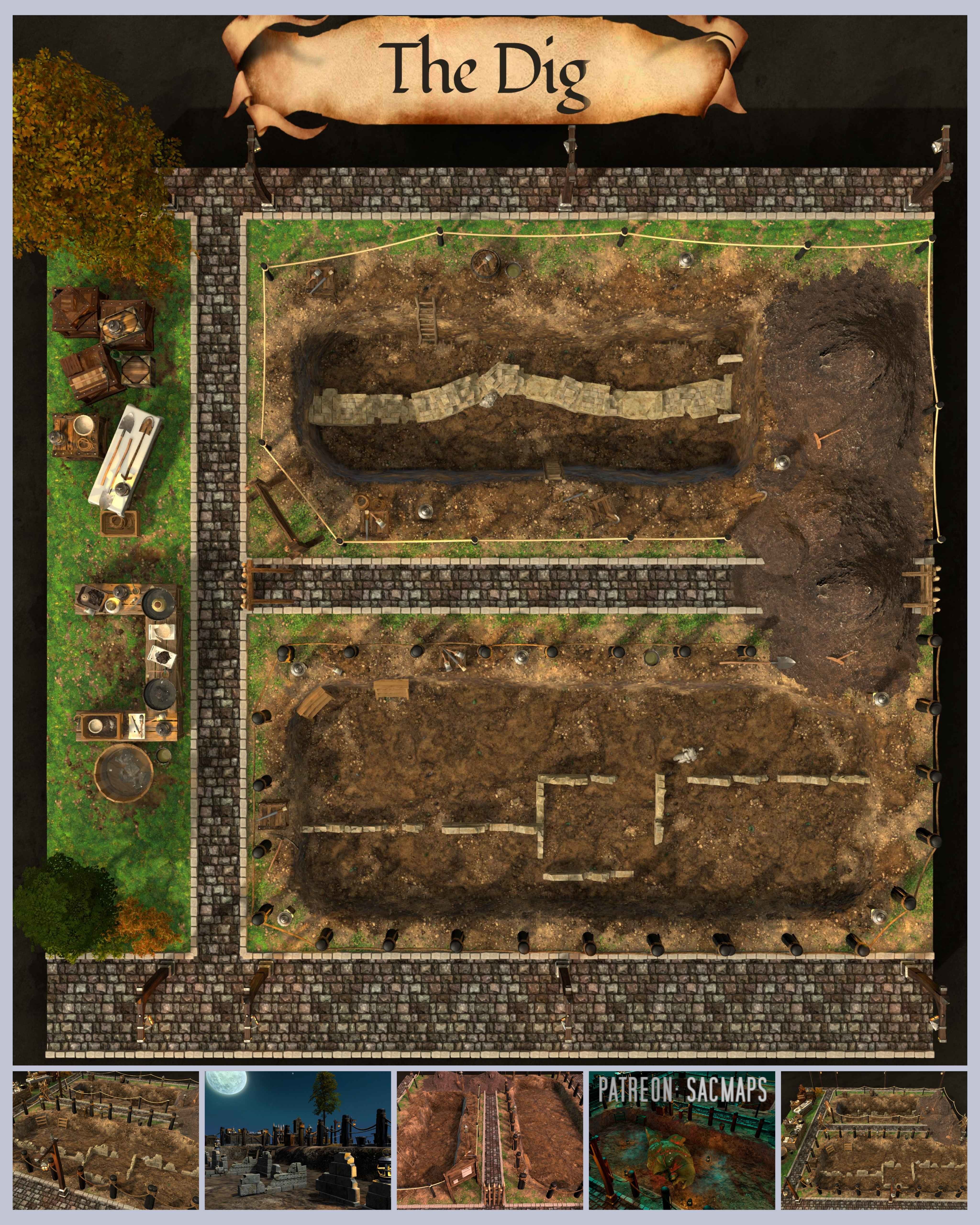Discover The Dig: Free DnD and TTRPG Maps Await
