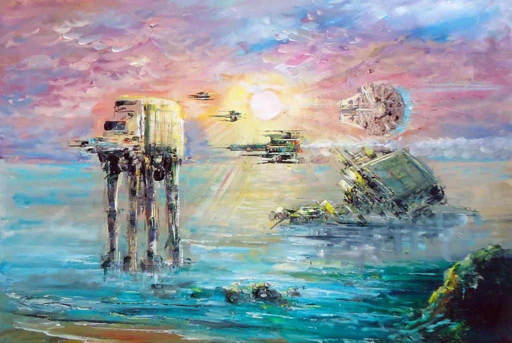 My Artistic Journey: A Star Wars Oil Painting on Canvas
