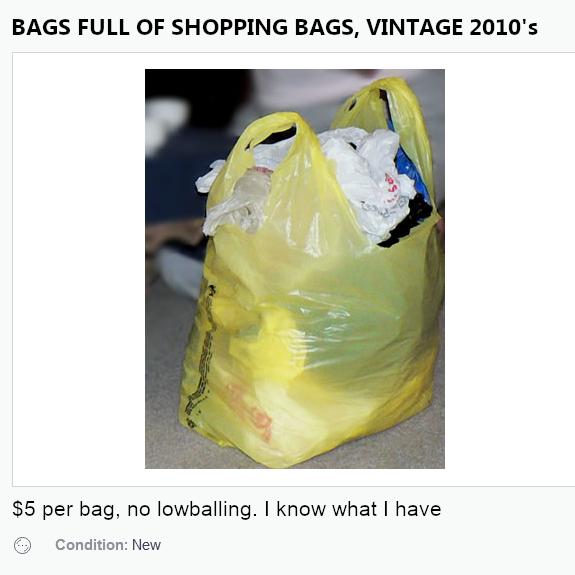 Selling Plastic Bags: Serious Inquiries Only, Please!