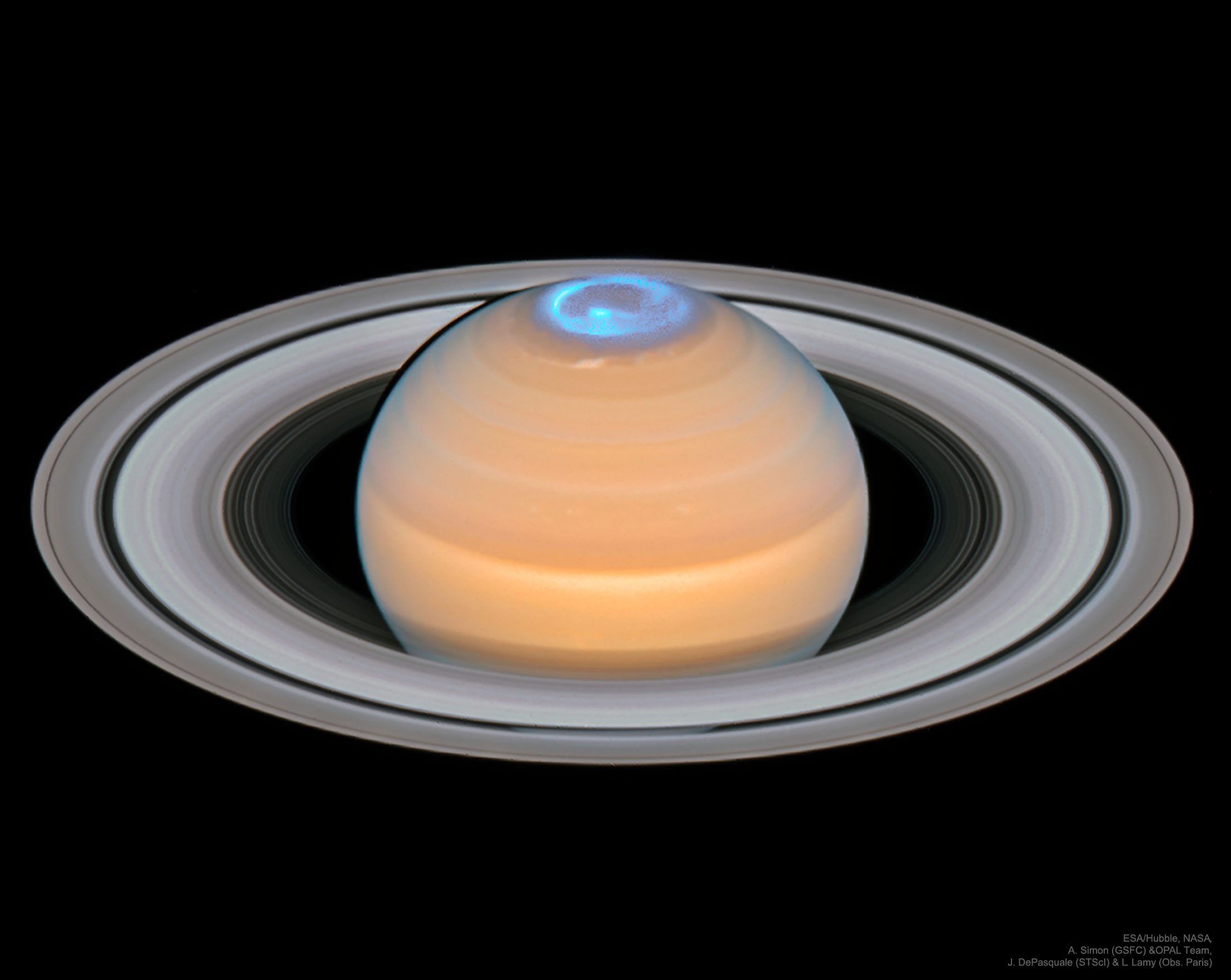 Breathtaking Aurora Display Over Saturn's North Pole