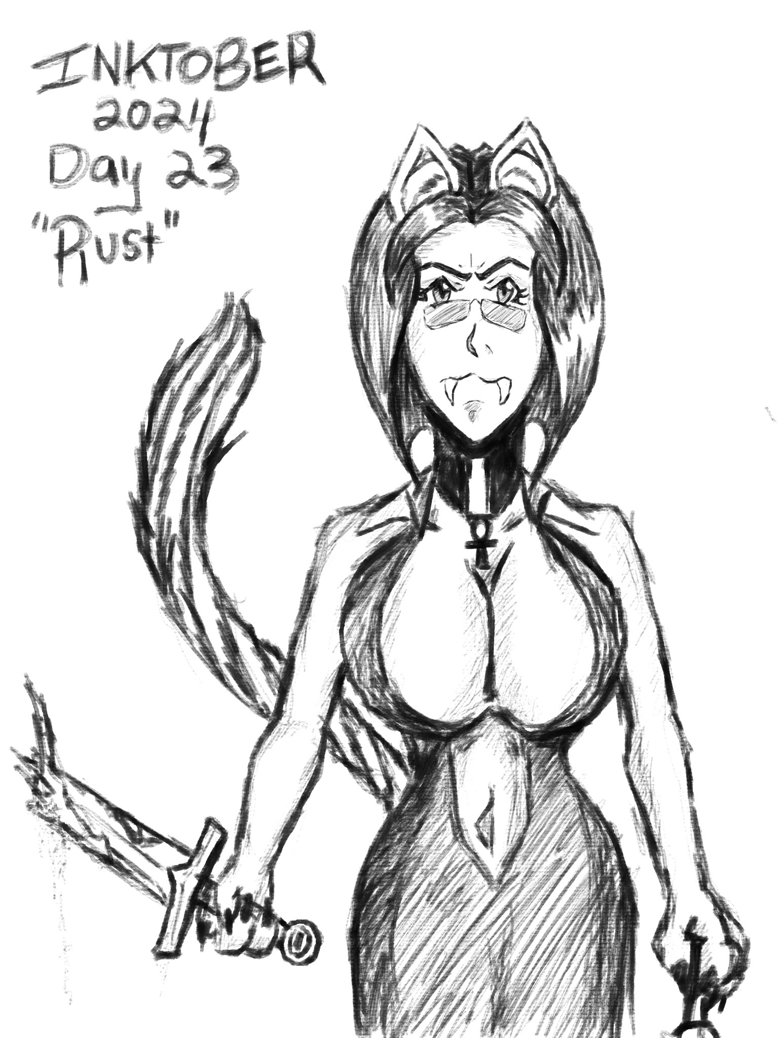 Inktober Day 23: The quest for the ultimate cosplay waifu continues!