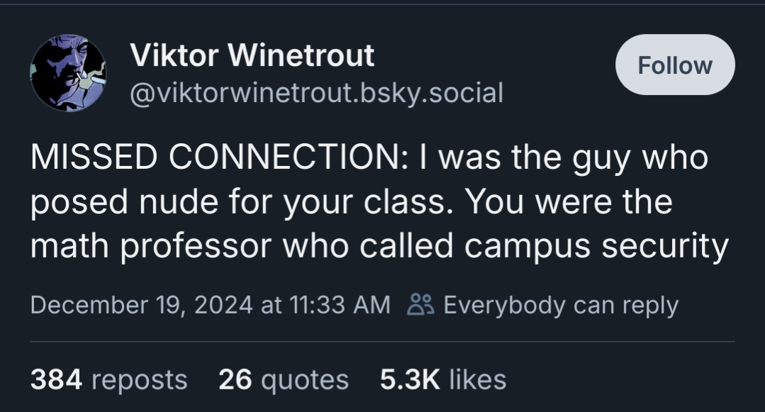 A Missed Connection: The One That Got Away