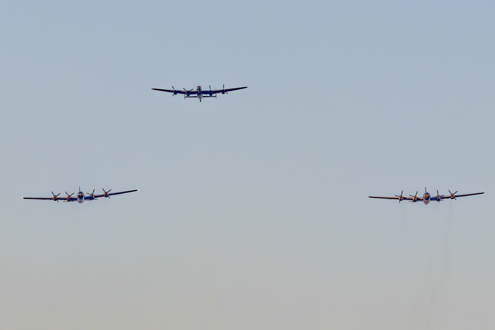 B29 Bombers Teaming Up with a Lancaster: A Historic Aviation Moment