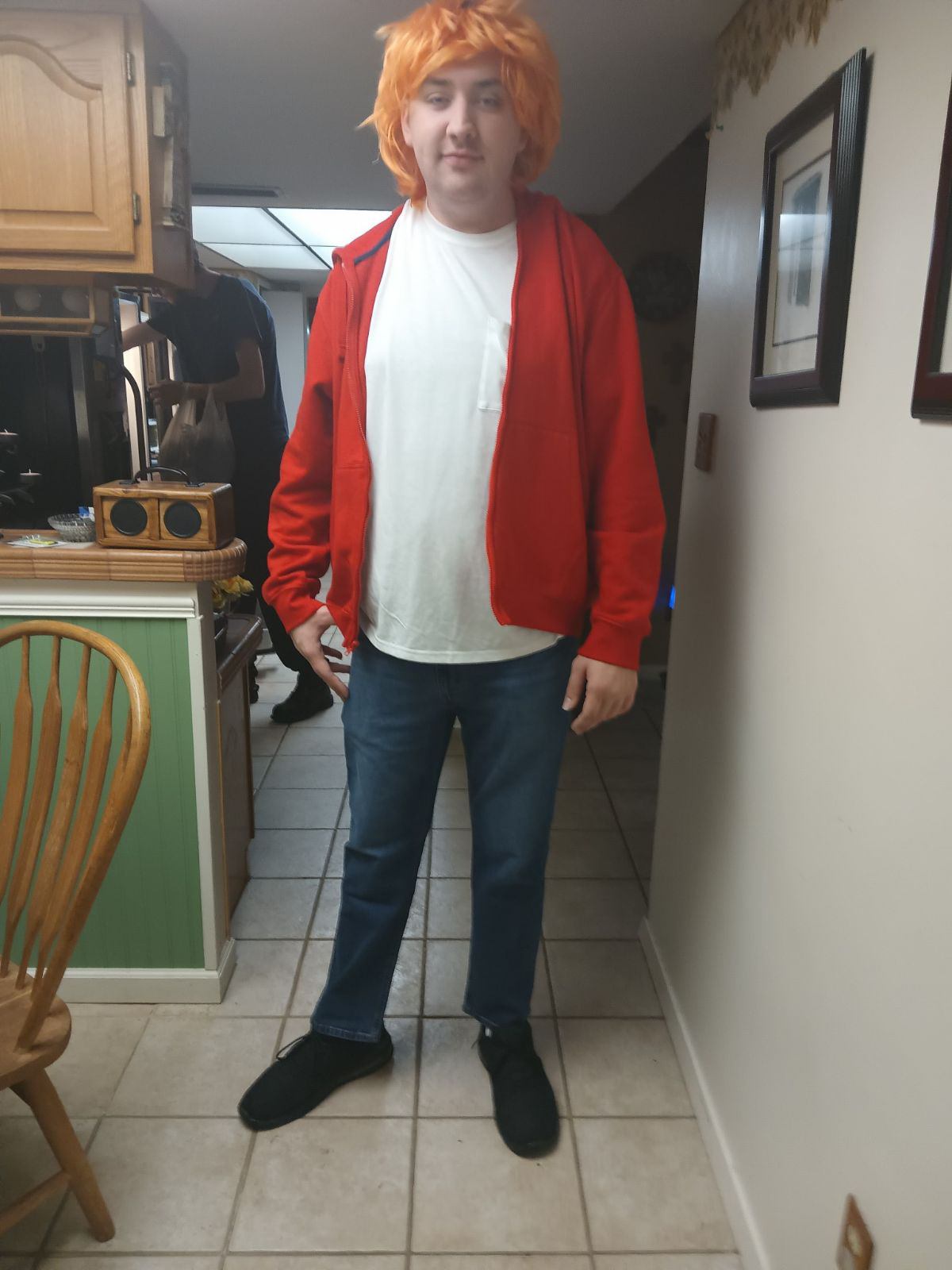 Dressed as Fry from Futurama for Work - Mission Accomplished!