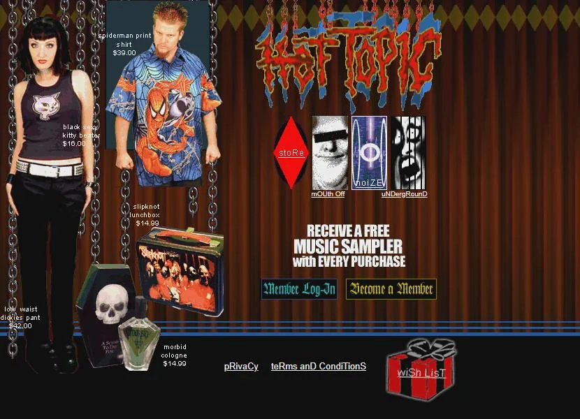 A Blast from the Past: The Hot Topic Website in 1999!