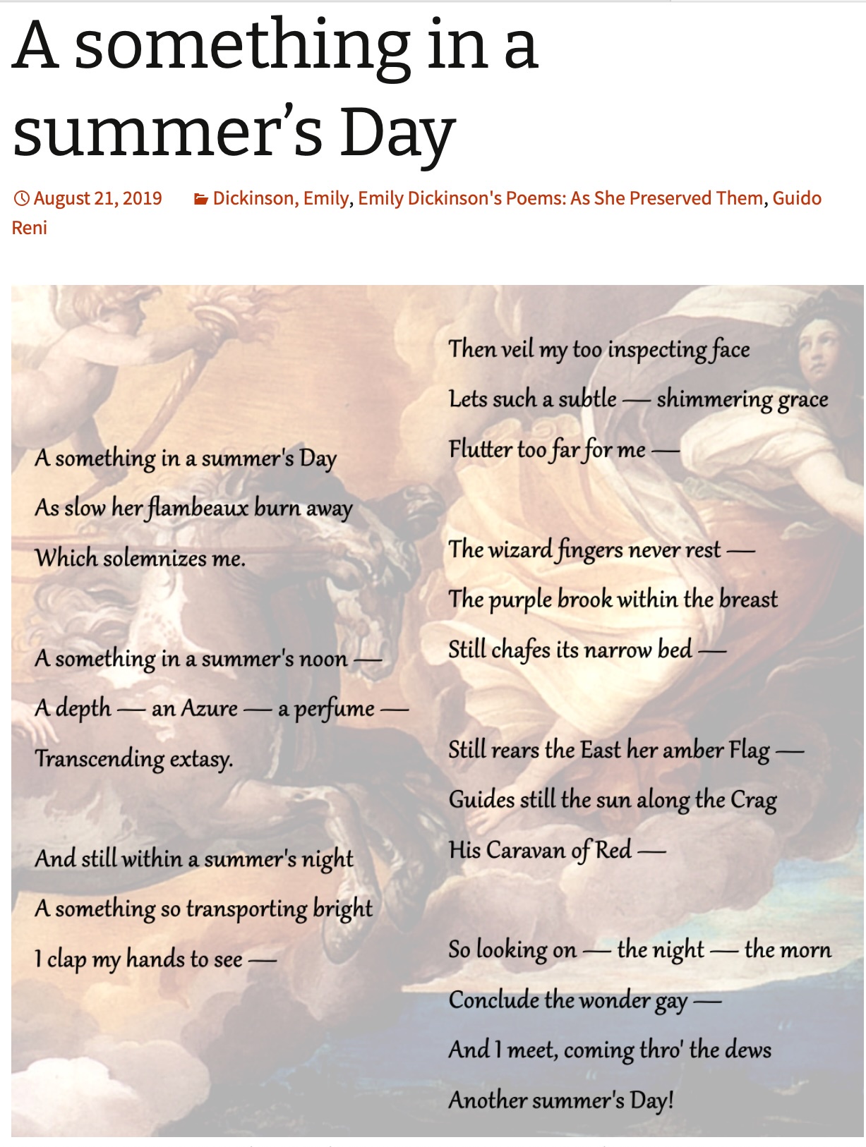 Exploring Emily Dickinson: A Deep Dive into 'A Something in a Summer's Day'