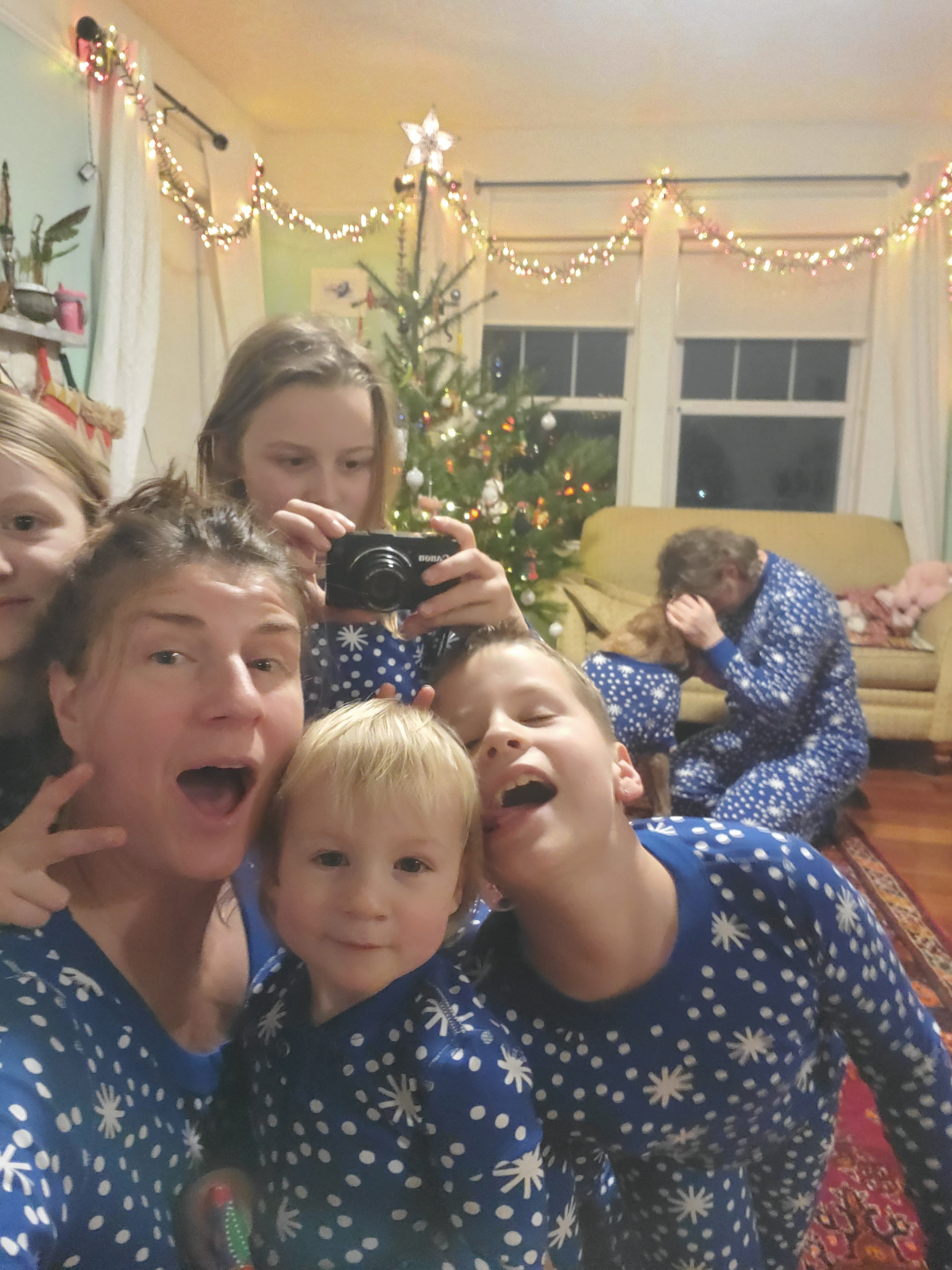 Family Bonding in Matching Pajamas: Our Cozy Selfie