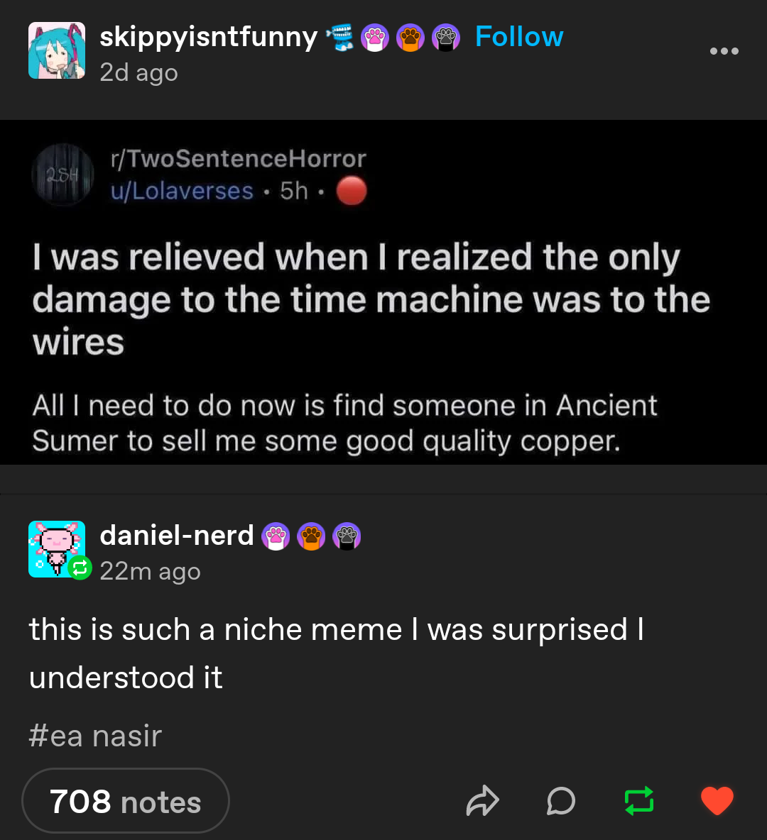 A Time Machine in Distress