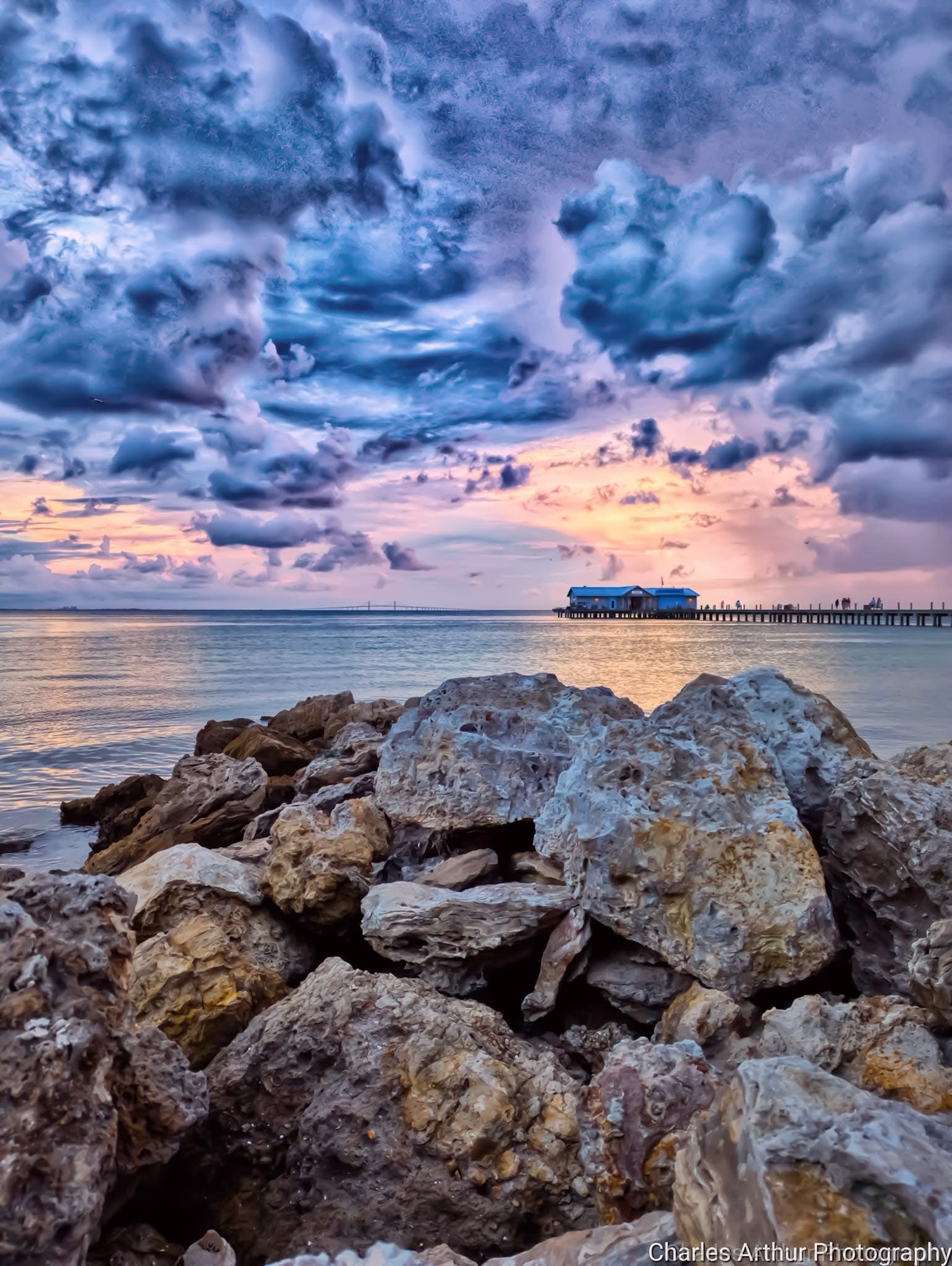 A serene view of the pier
