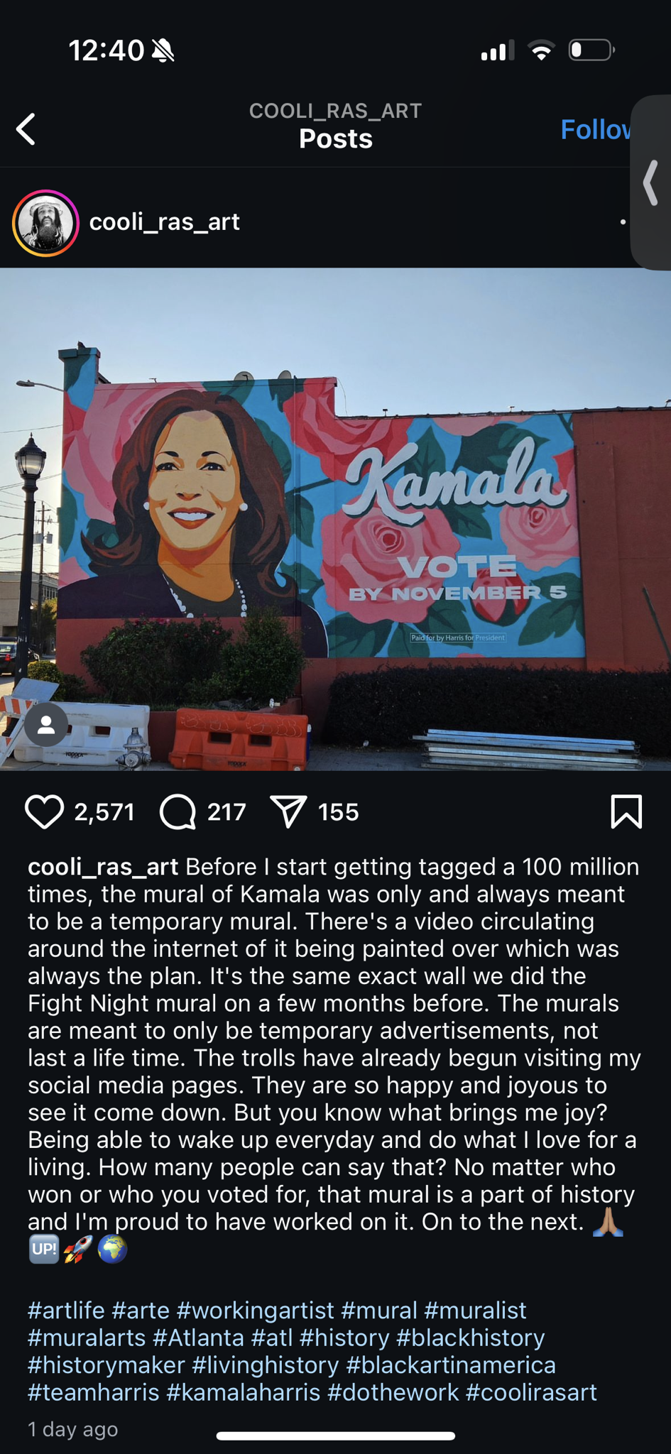 A message from the artist behind the work