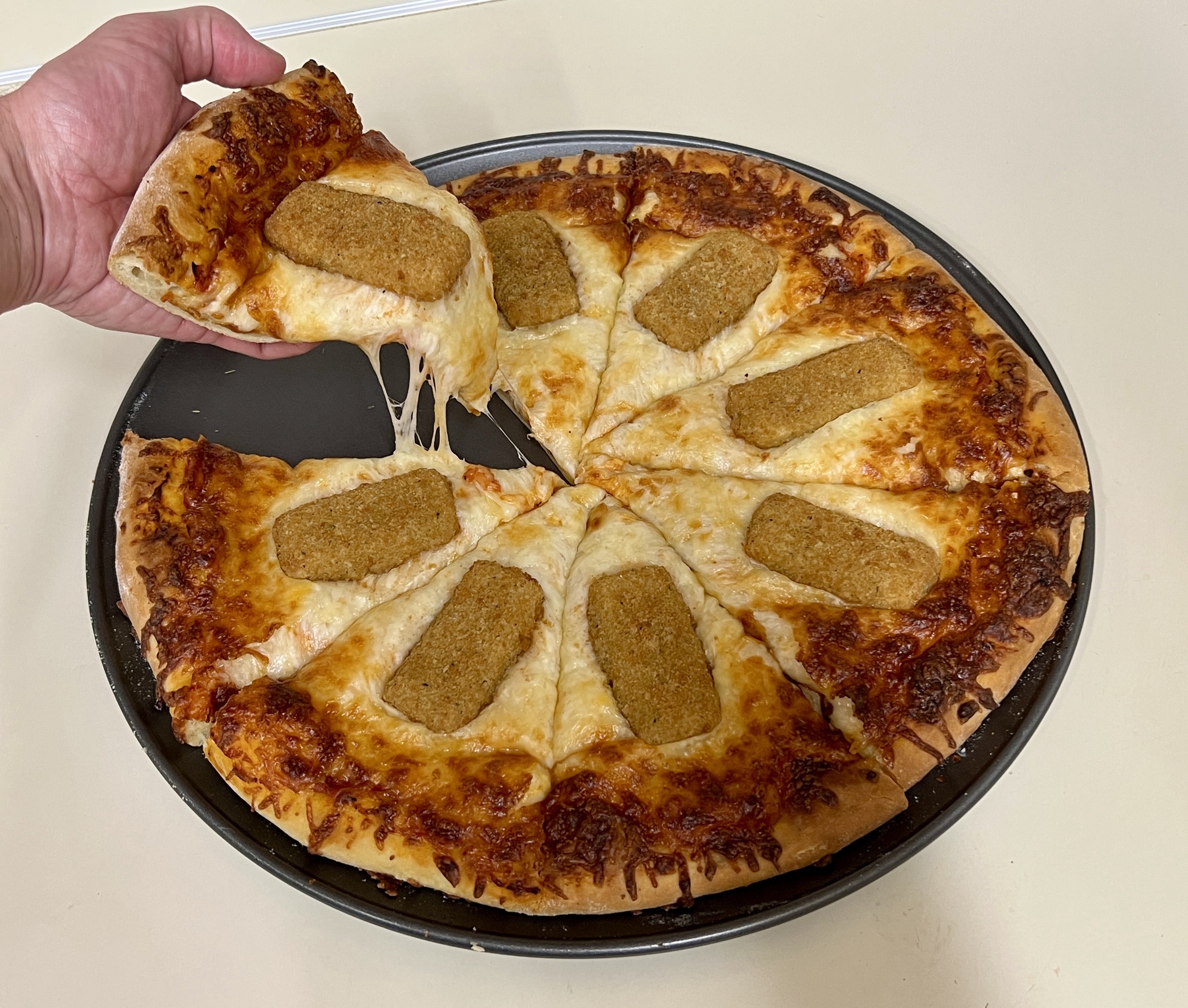 The ultimate fusion: Mozzarella Stick Pizza