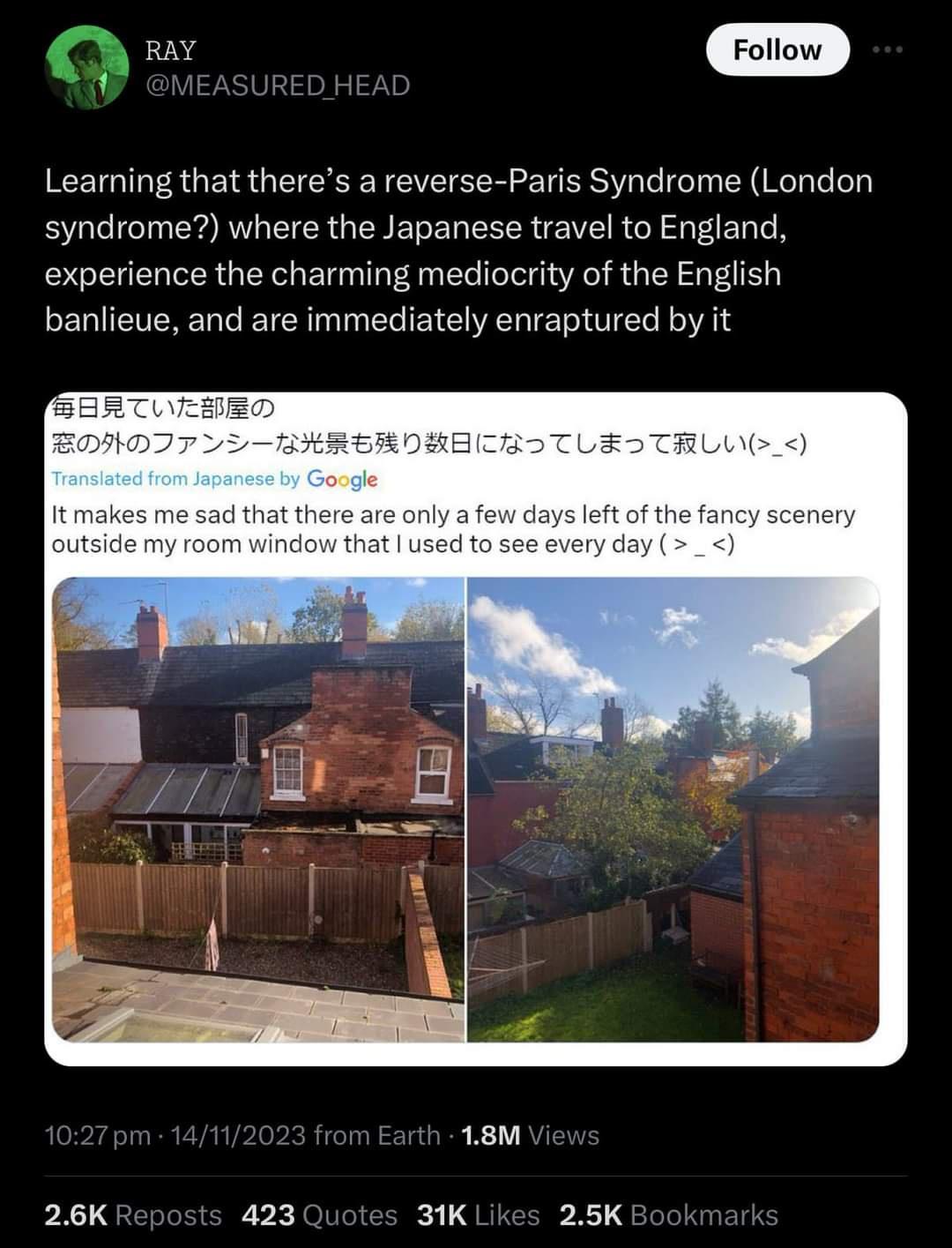 Introducing Reverse Paris Syndrome!