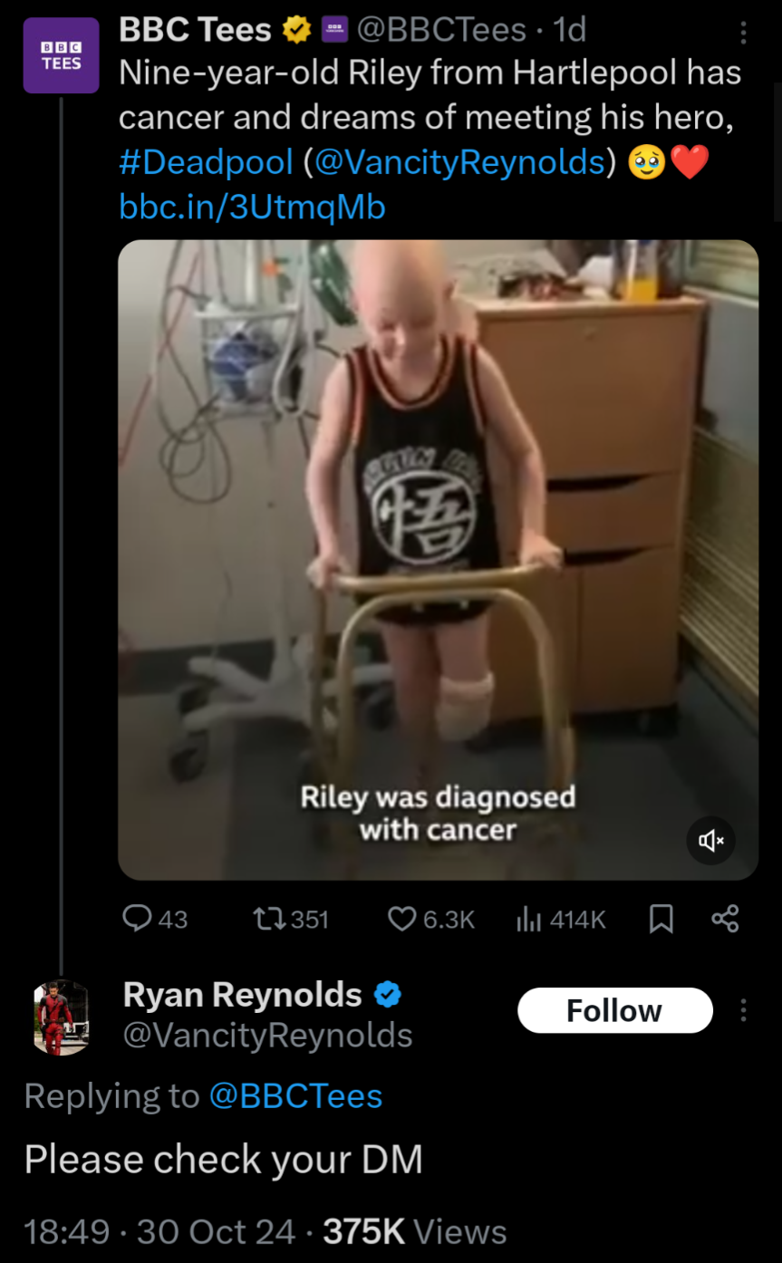 What an incredible tweet for them to see! I bet he'll meet his idol soon—how amazing is that?