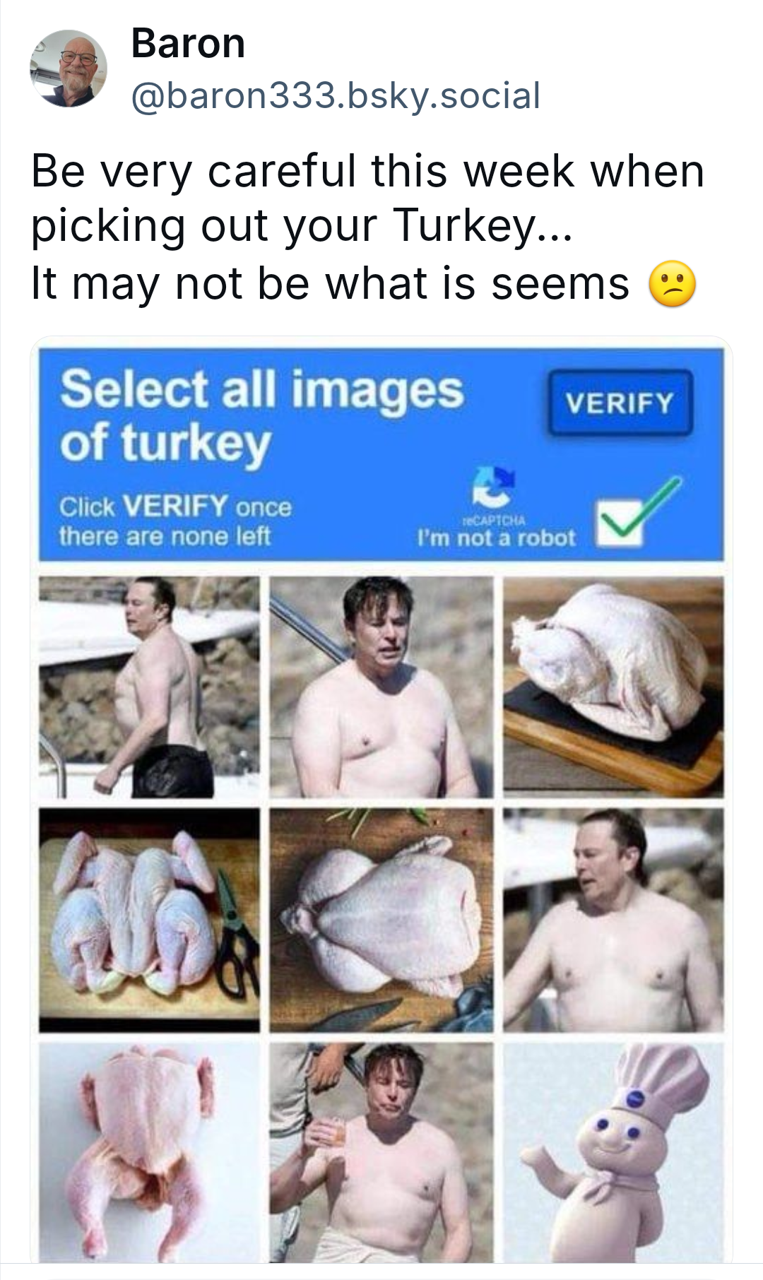 Just a glance at him could put you at risk of salmonella...