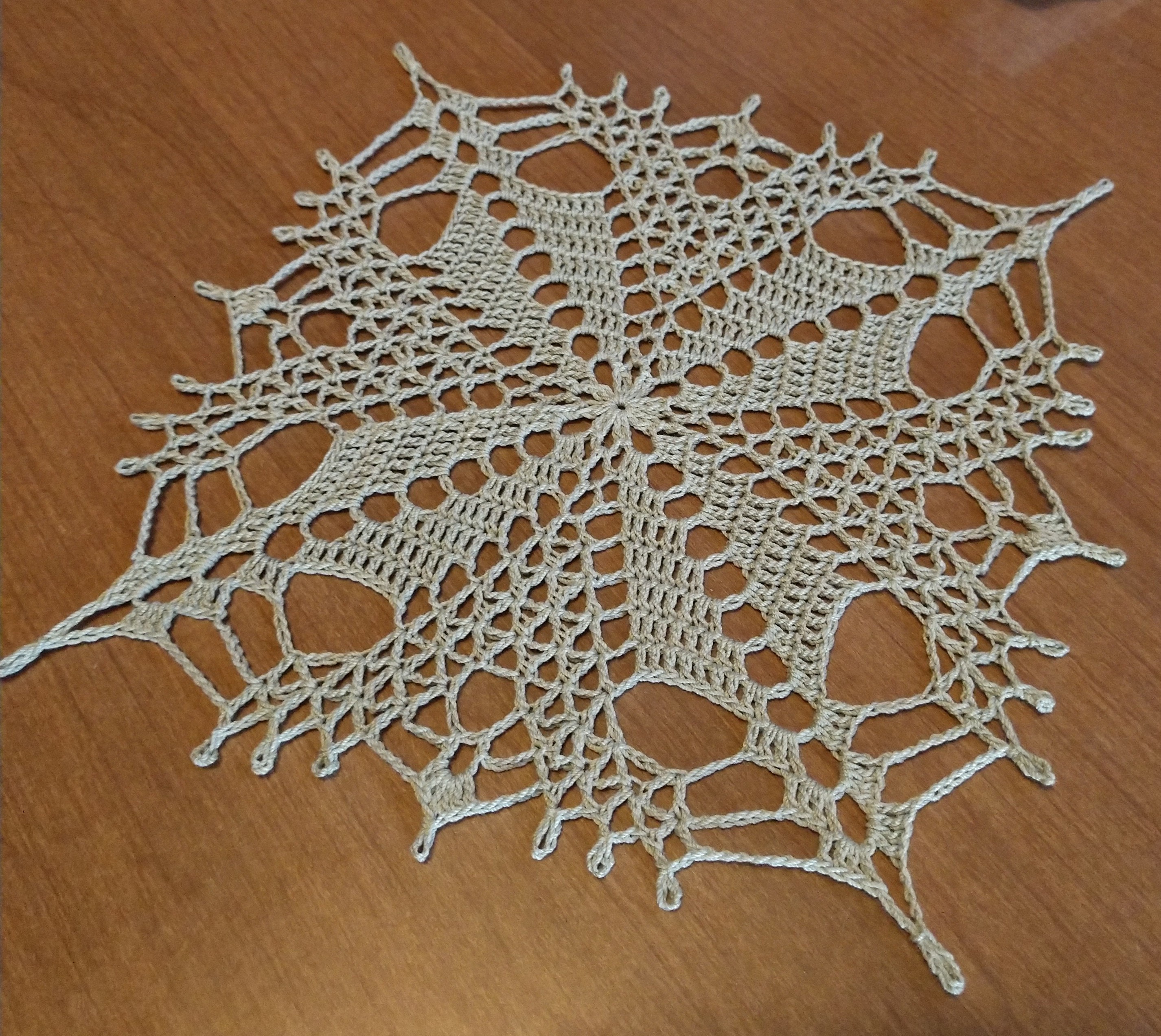 Elegant Sage Square Doily Design