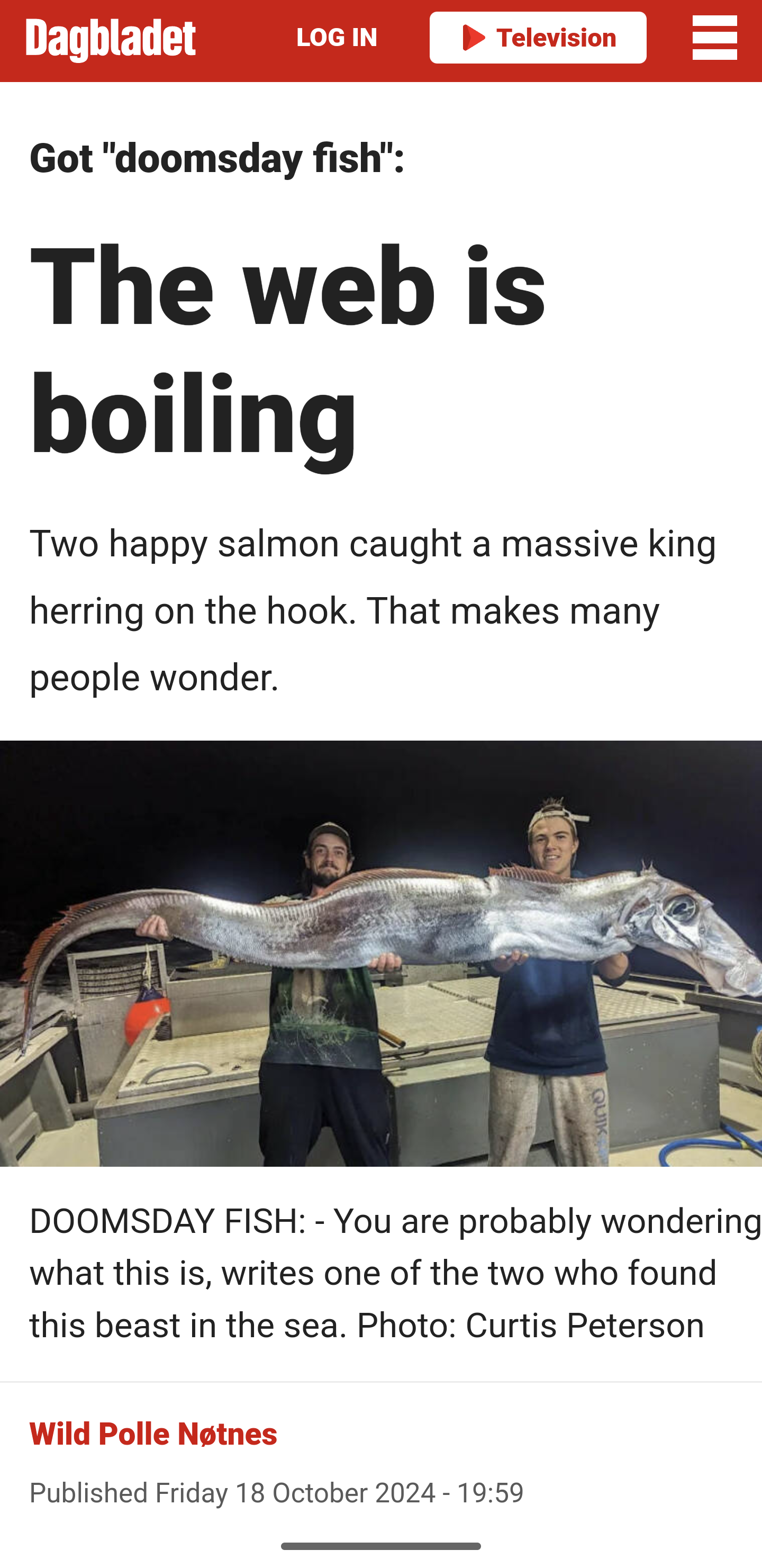 Oarfish, you say? Looks like doomsday is here...