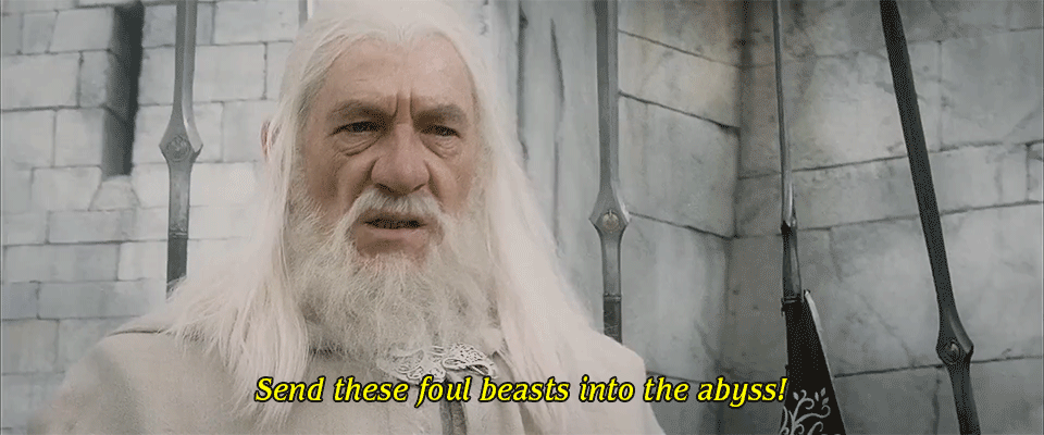 Gandalf means business and doesn't take any nonsense