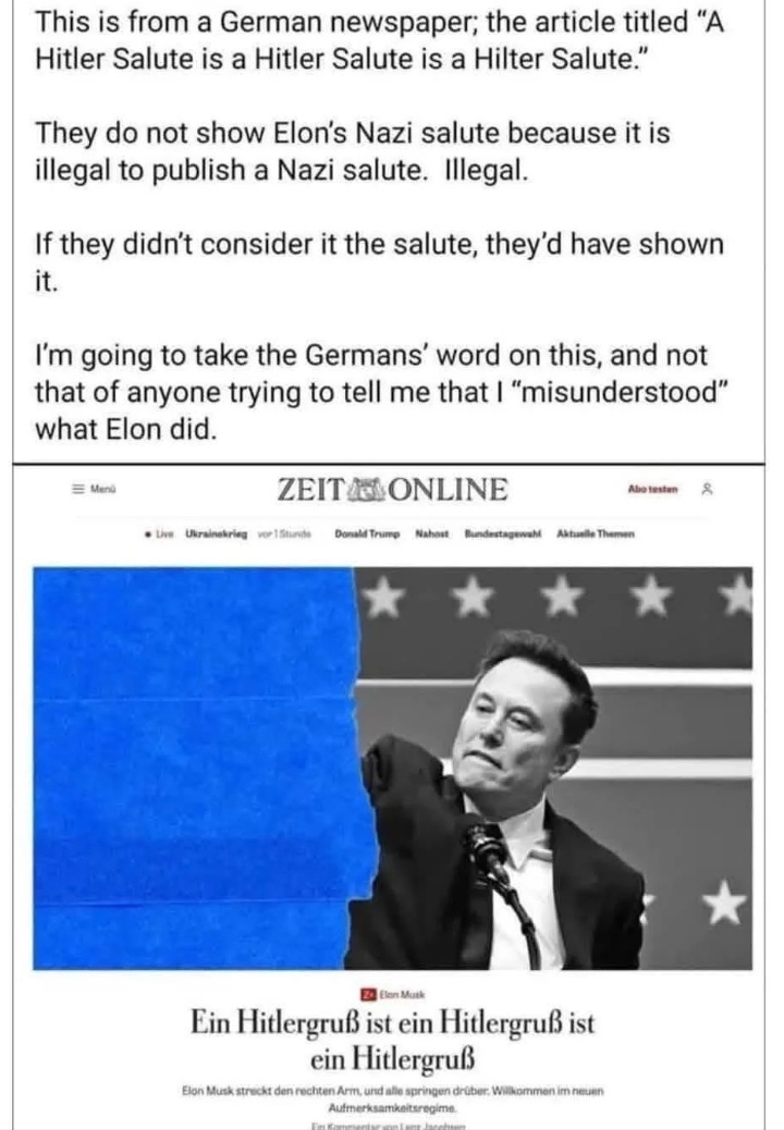 A German Newspaper's Take on President Musk's Controversial Gesture