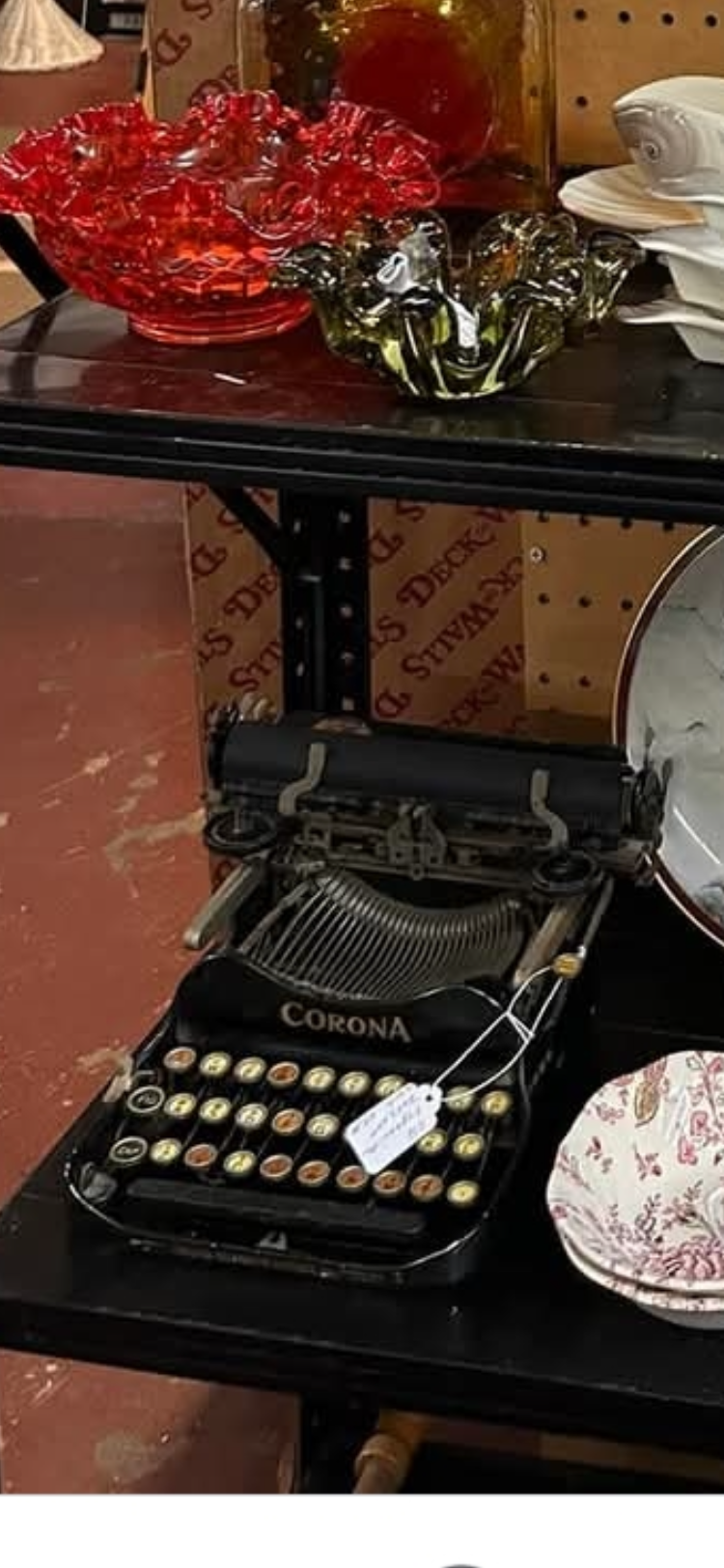 Discovering a vintage typewriter at the thrift store