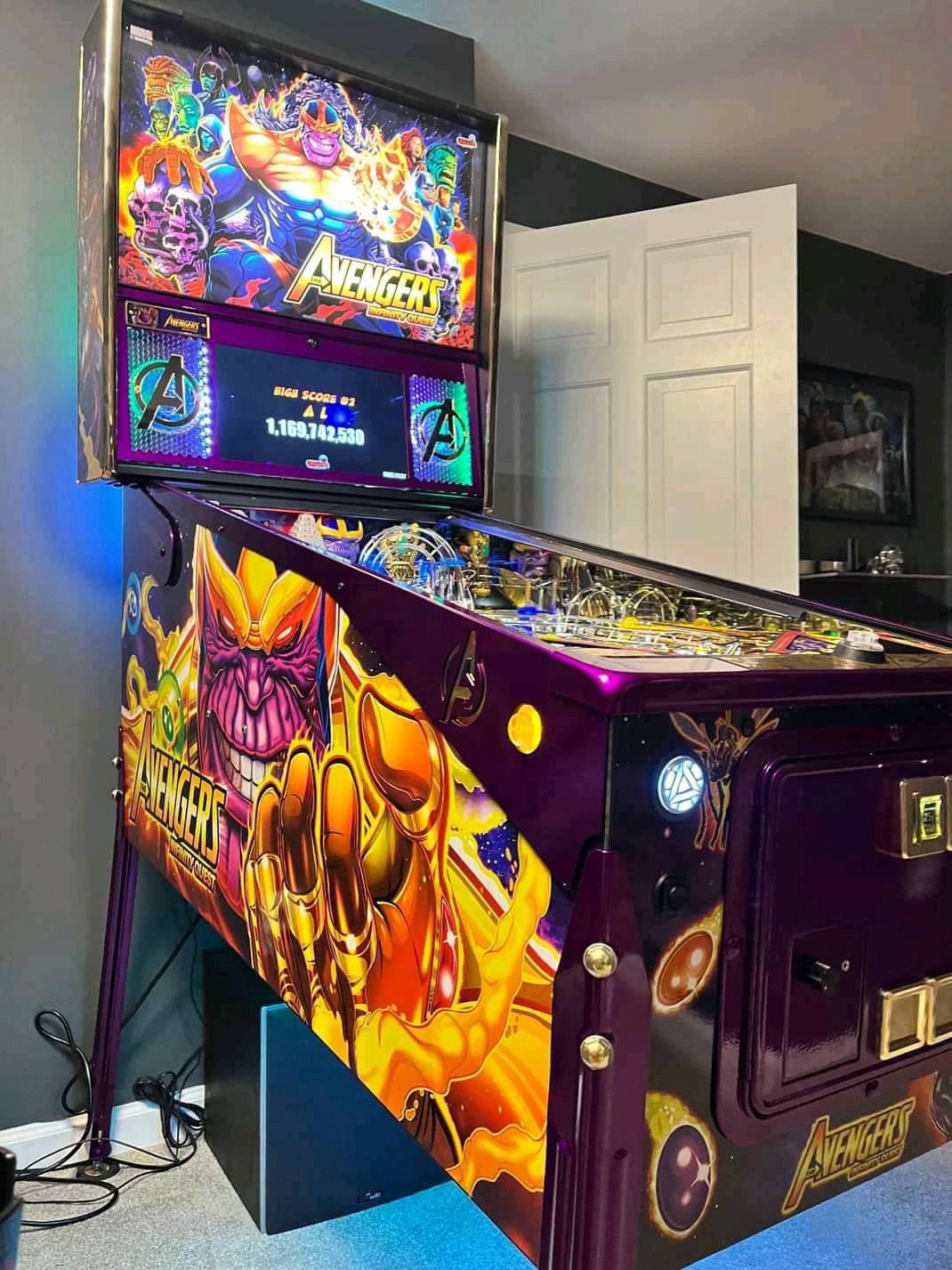 Experience the Marvel Universe like never before with the Avengers Pinball Machine!