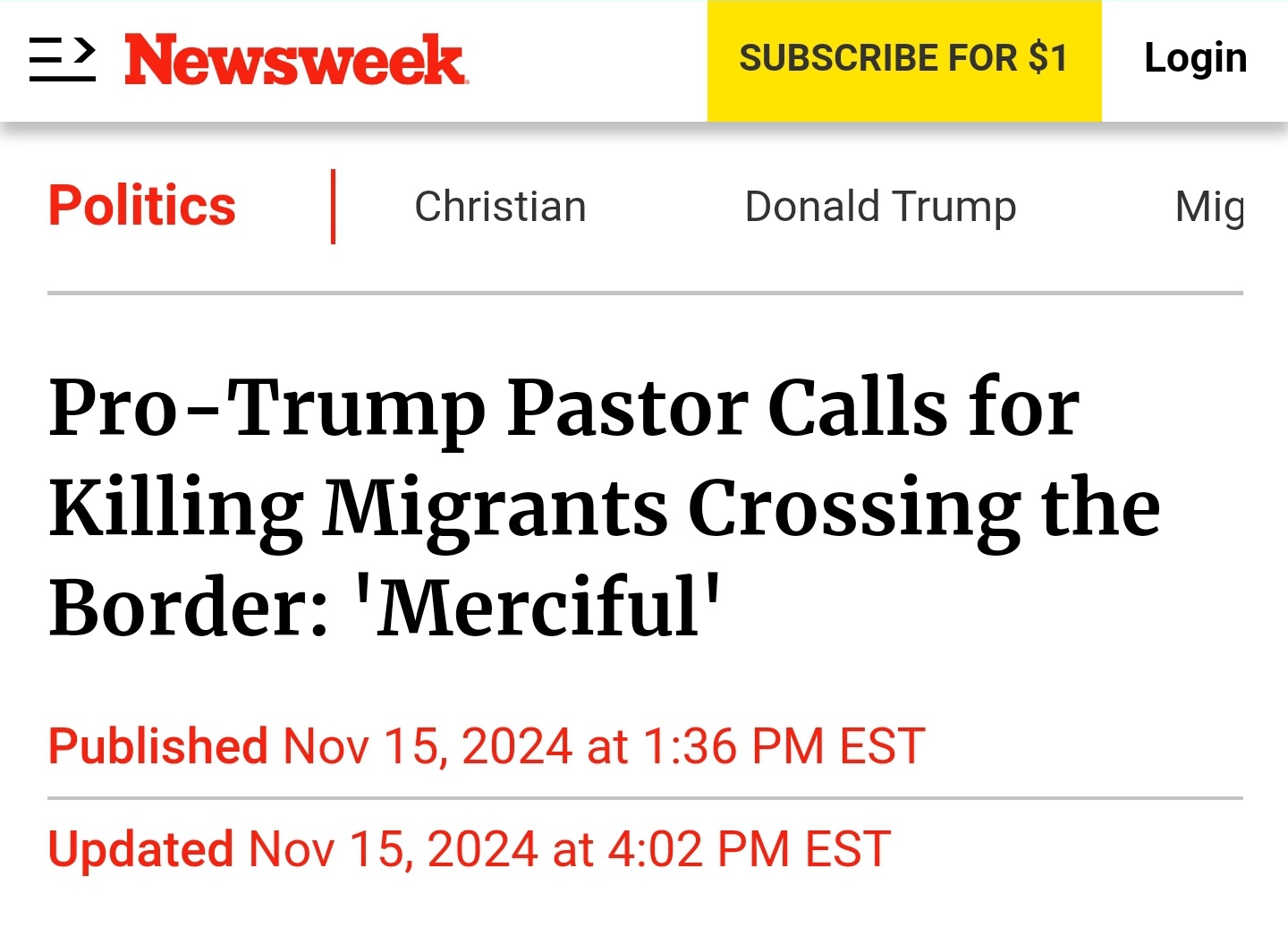 Examining Republican 'Christian' Values
