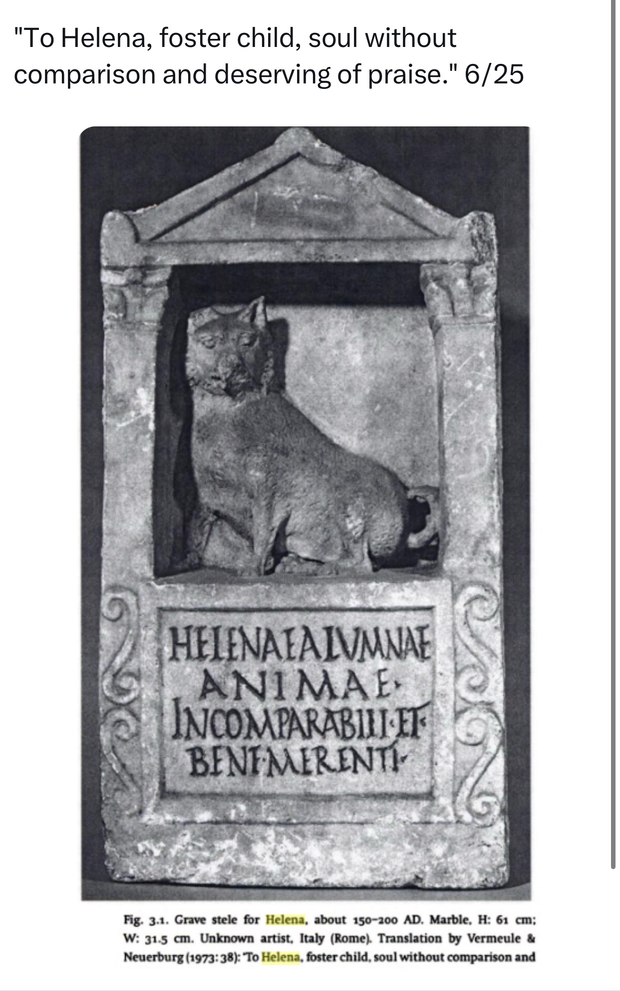 Epitaphs from Ancient Rome for Our Beloved Dogs