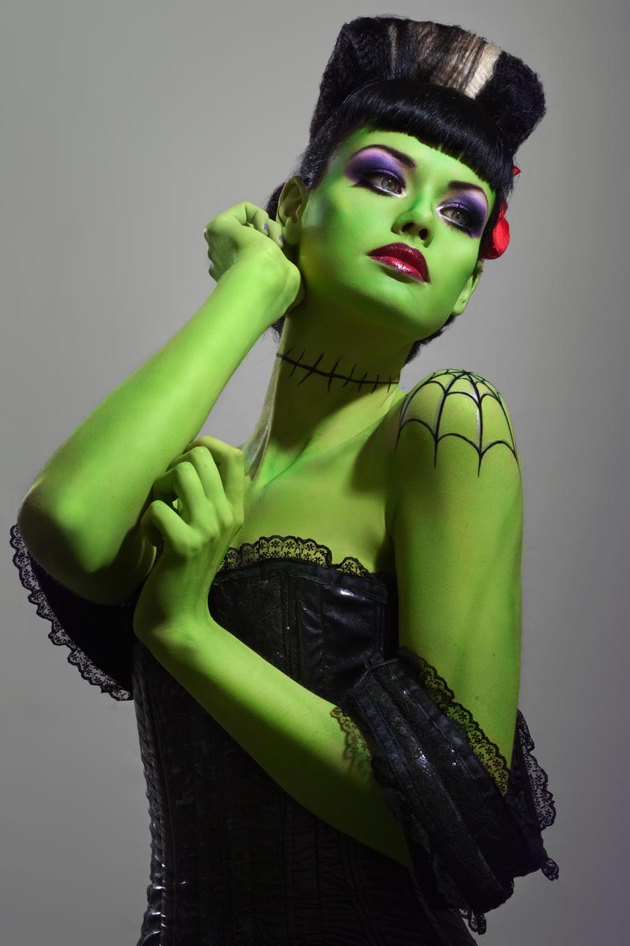 Rockabilly Bride Meets Frankenstein's Monster