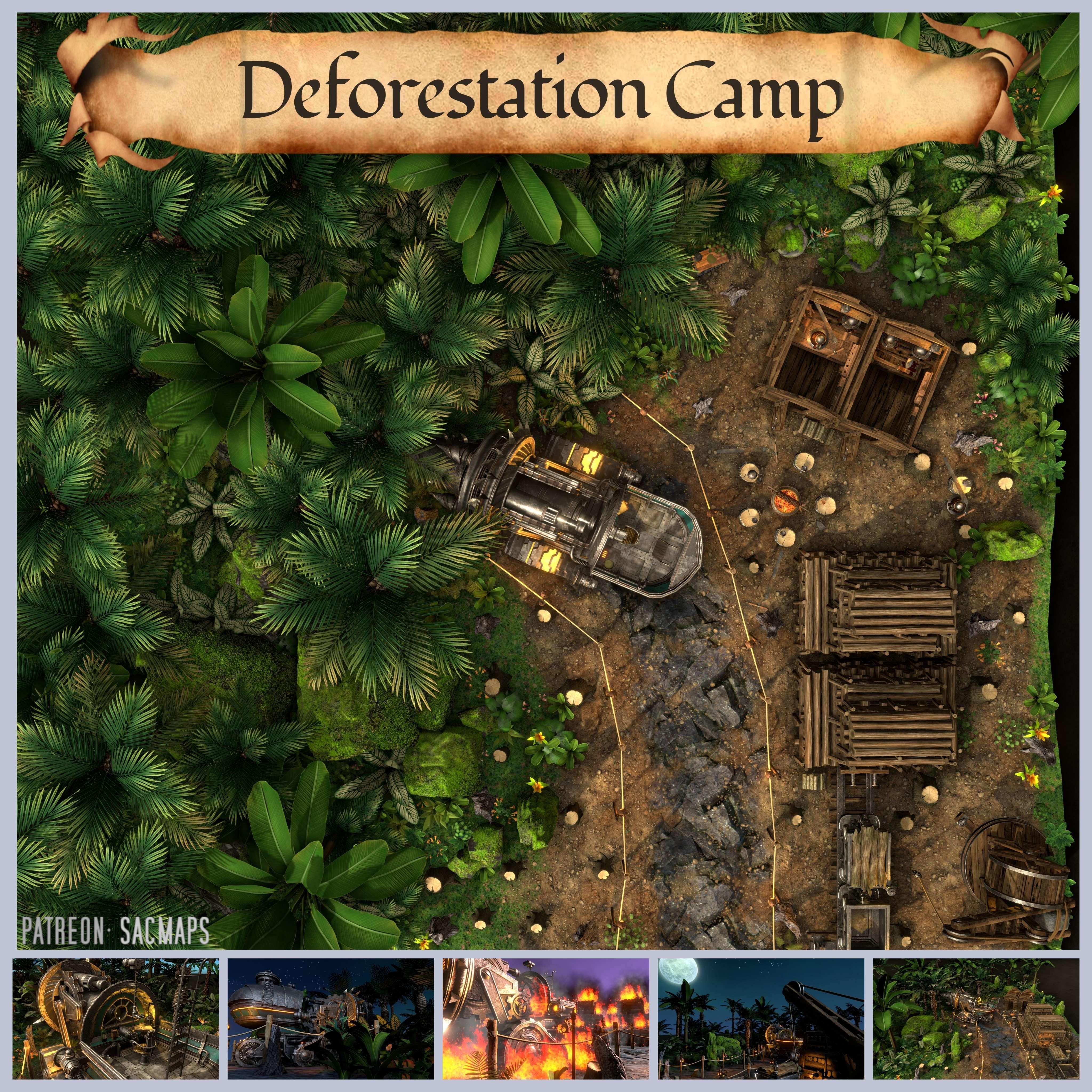 The Deforestation Camp: Your Go-To Source for Free DnD and TTRPG Maps